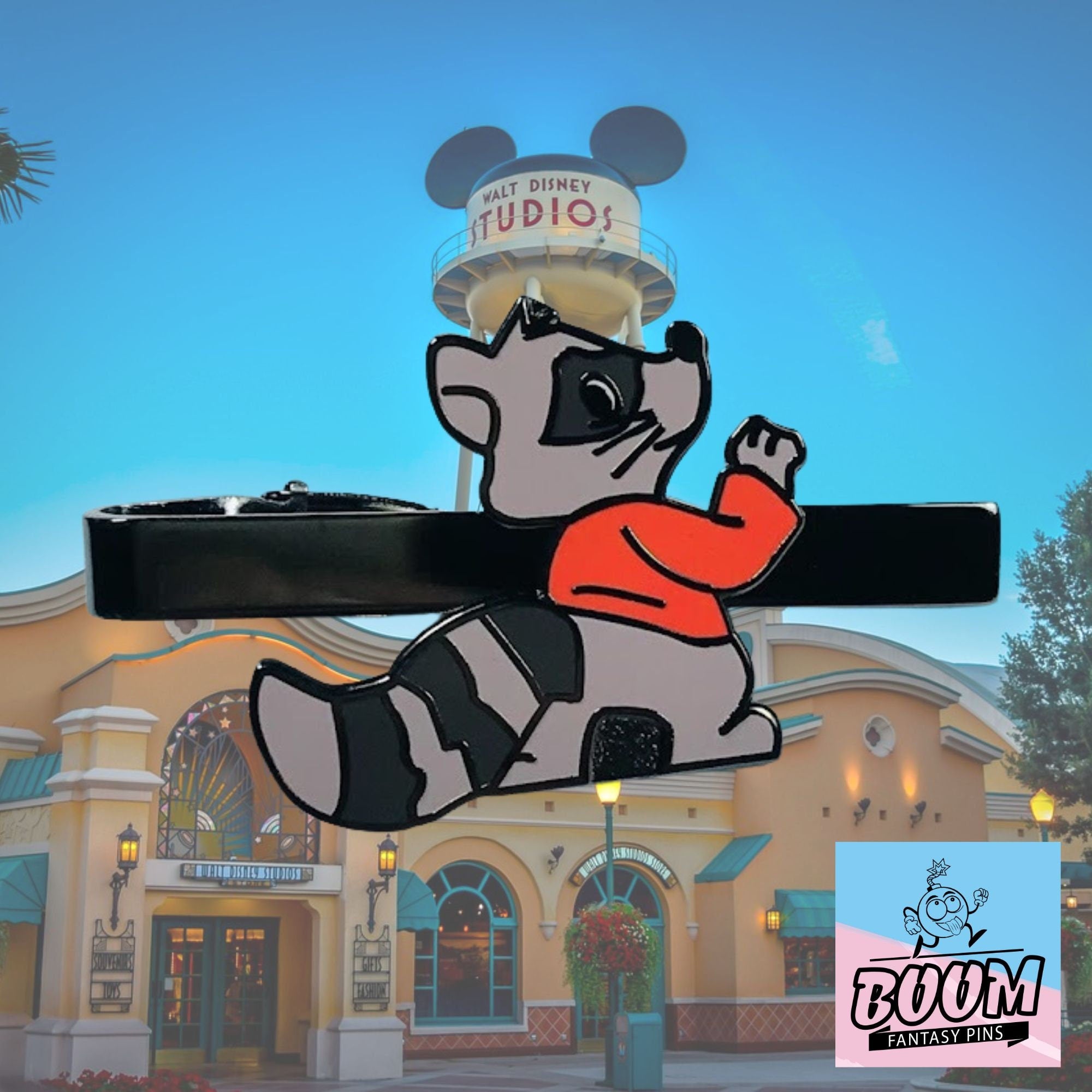 Pinza de corbata – Mapache de espalda de Robin Hood – Fantasía de Disney