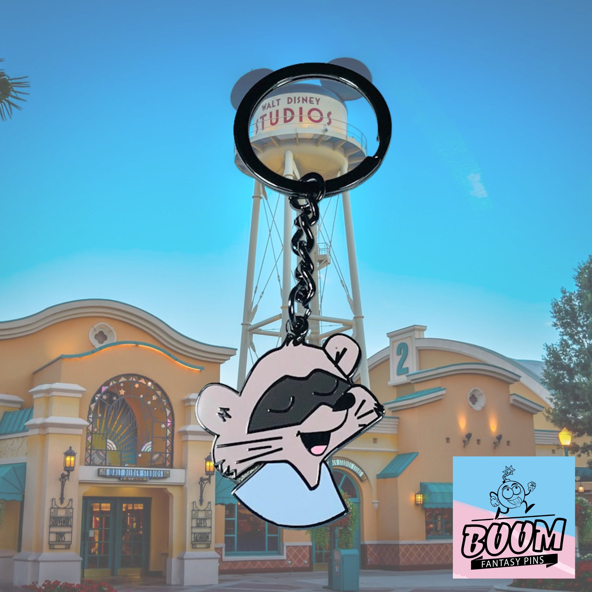 Porte-clés – Raton laveur bleu de Robin des Bois – Disney Fantasy