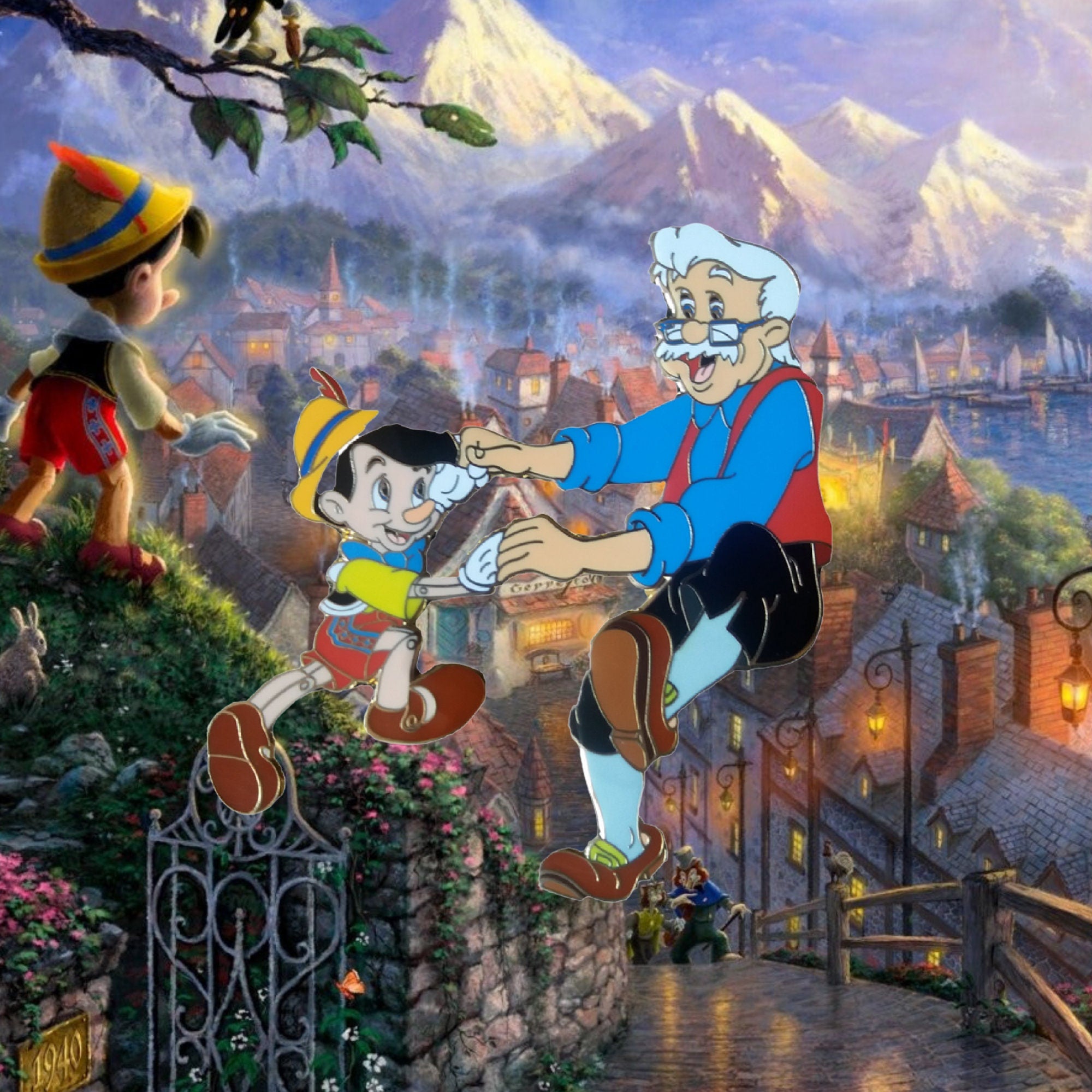 Pin's – Pinocchio et Geppetto de Pinocchio – Disney Fantasy