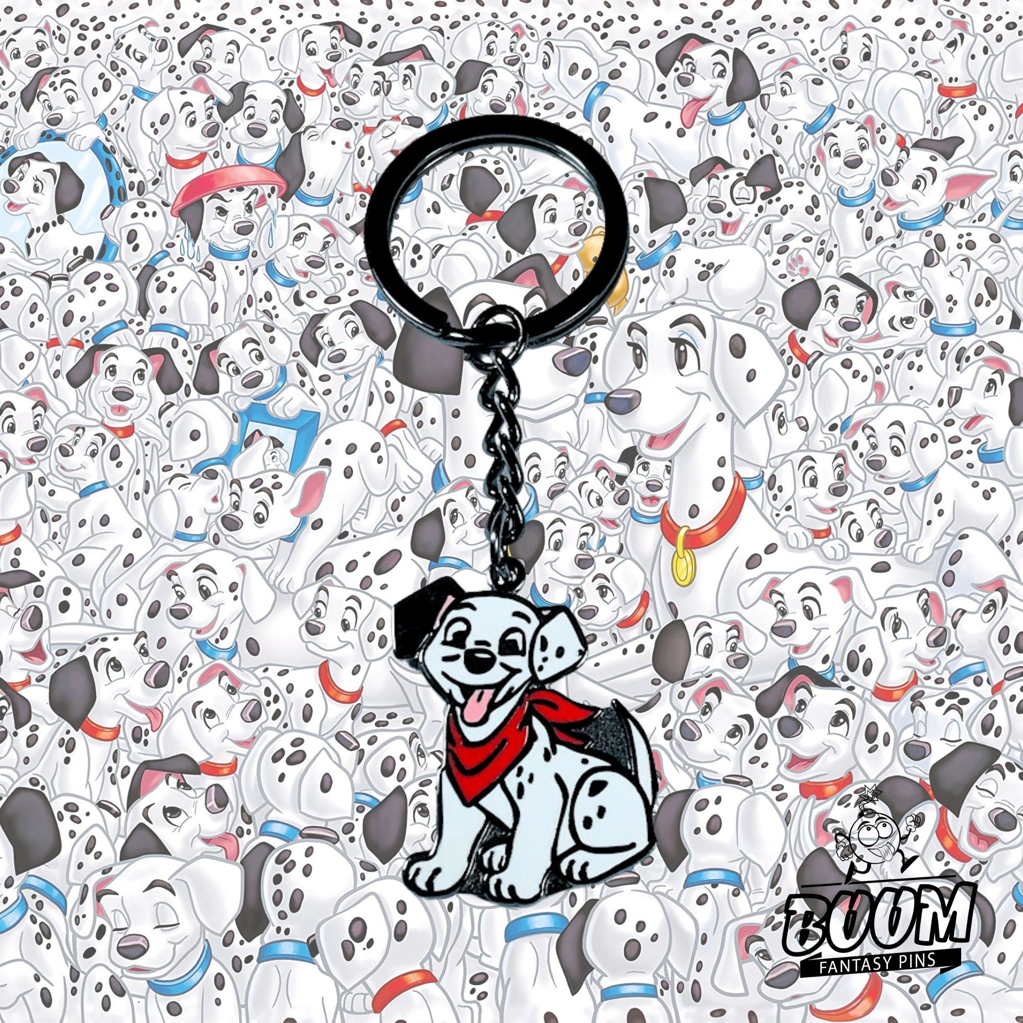 Porte-clés – Chiot dalmatien rouge des 101 Dalmatiens – Disney Fantasy