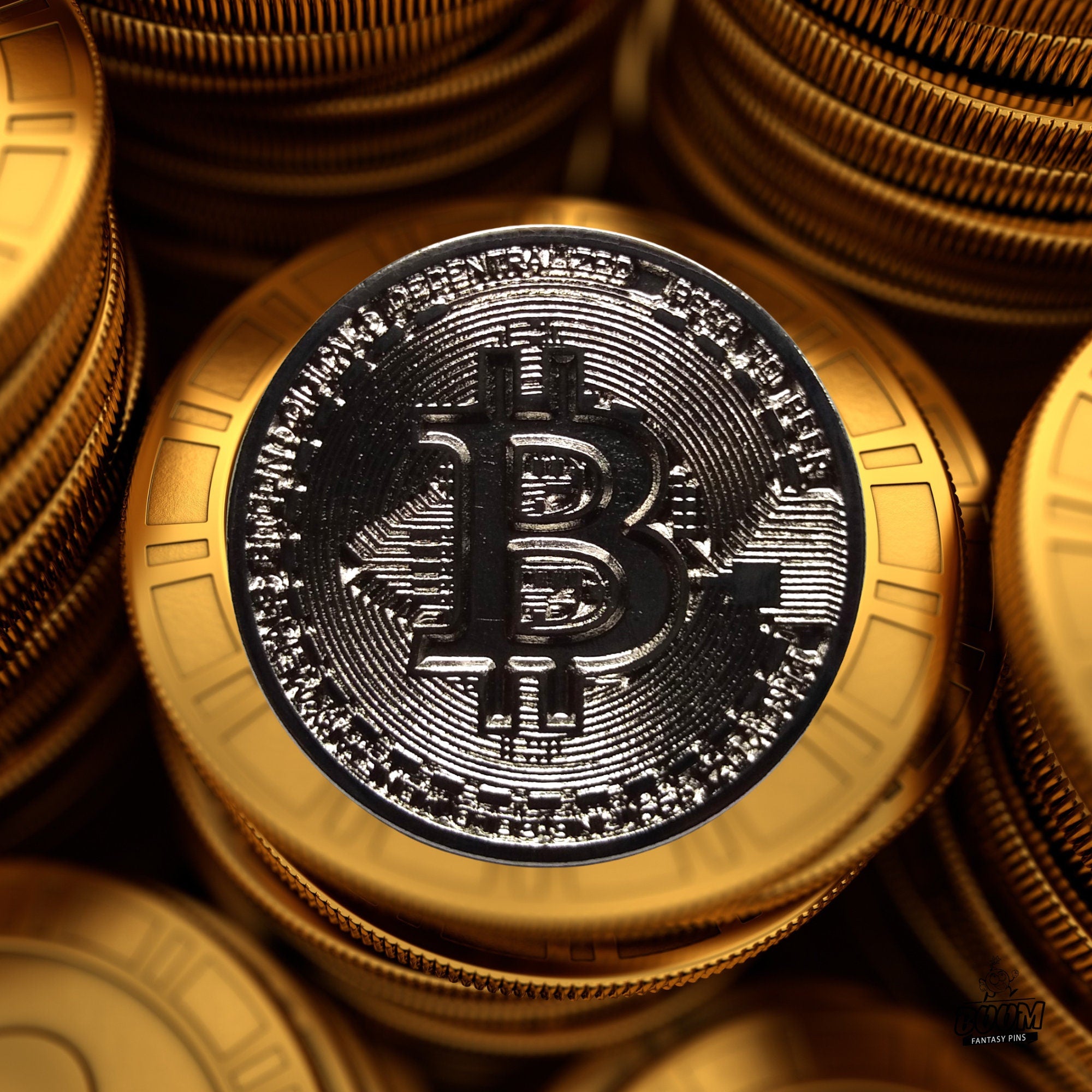 Pin – Protocolo Bitcoin de Criptomoneda – Moneda Digital Bitcoin Coleccionable