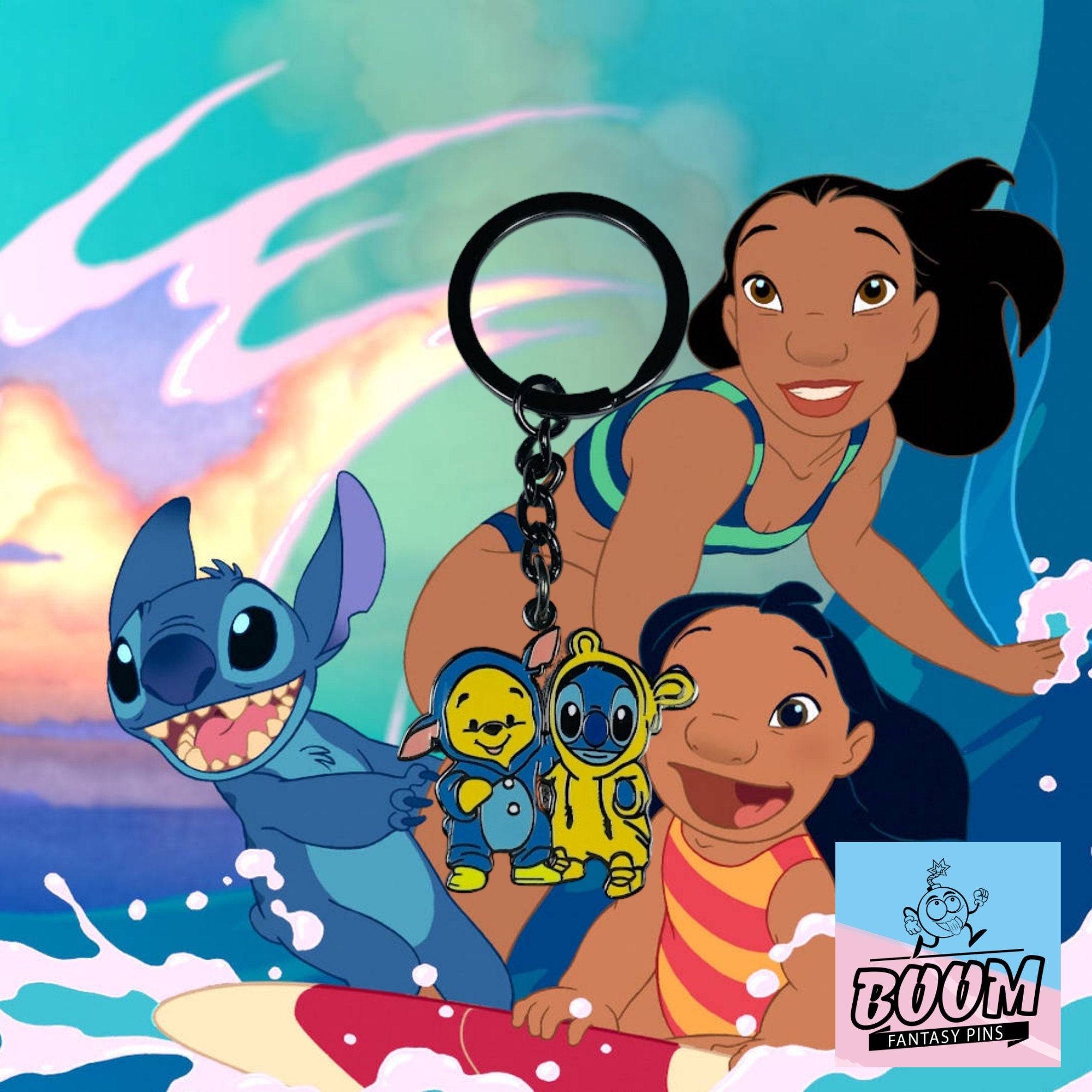 Llavero – Experimento Stitch 626 y Winnie the Pooh de Lilo &amp; Stitch y Winnie the Pooh – Disney Fantasy