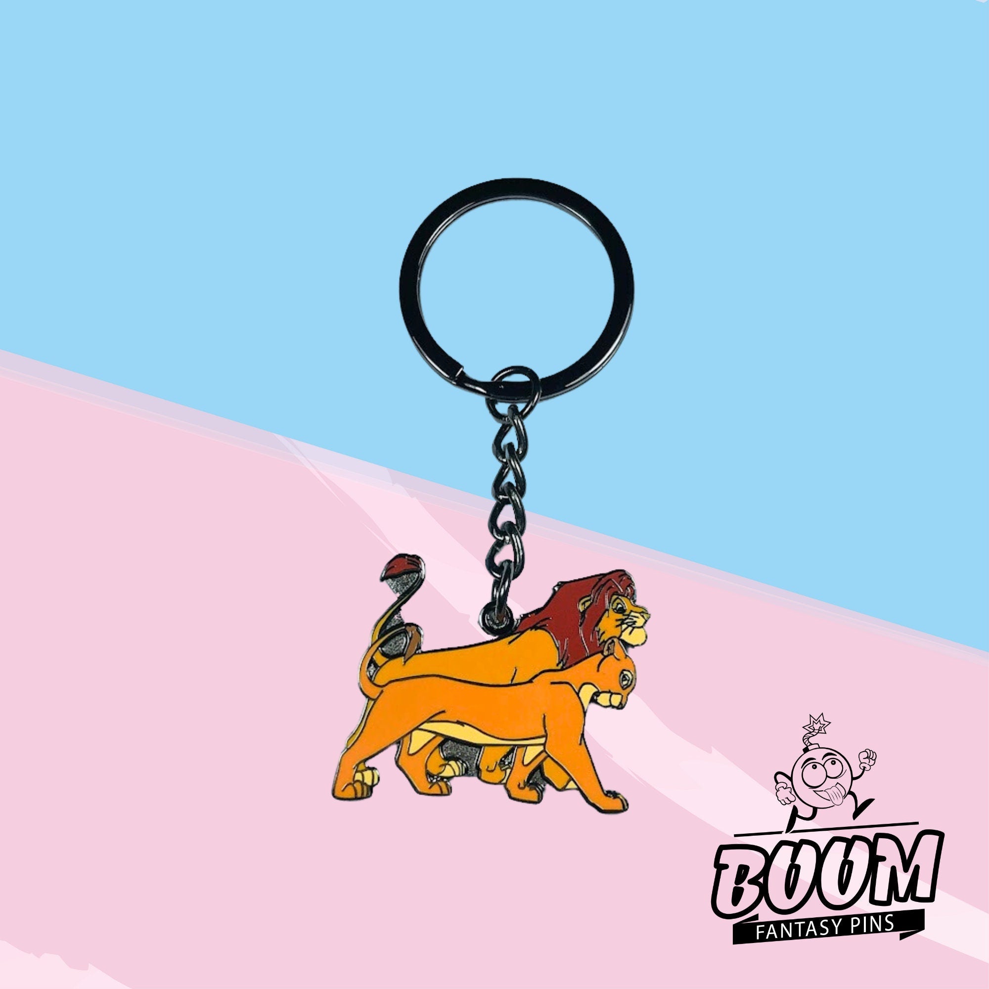 Porte-clés – Simba et Nala du Roi Lion – Disney Fantasy