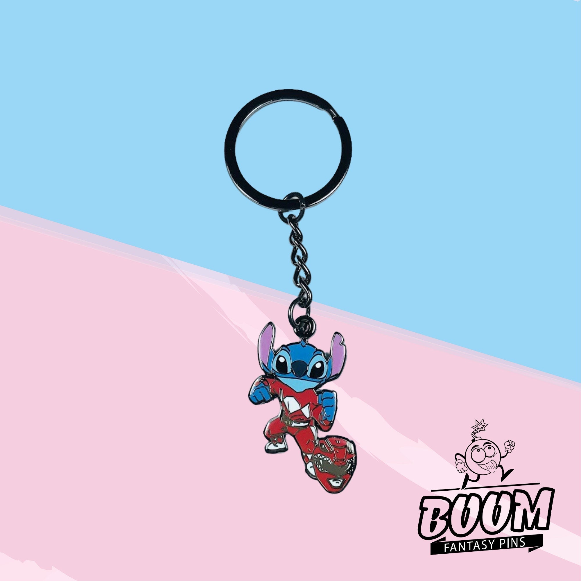 Llavero – Experimento 626 Stitch como Ranger Rojo de Lilo &amp; Stitch – Disney Fantasy