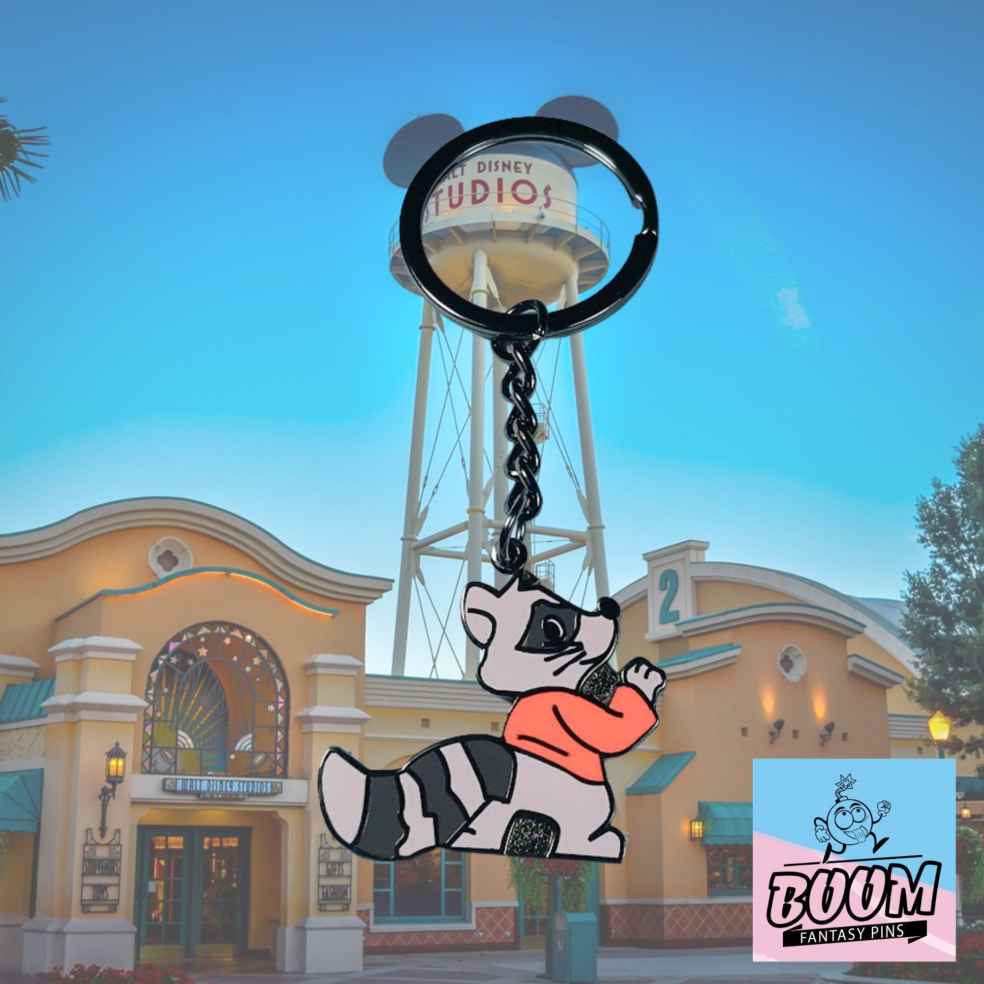 Llavero – Mapache de espalda de Robin Hood – Disney Fantasy