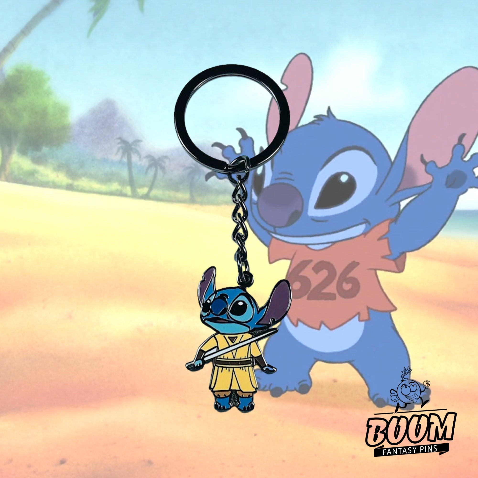 Llavero – Experimento 626 Stitch como Rey de Lilo &amp; Stitch – Disney Fantasy