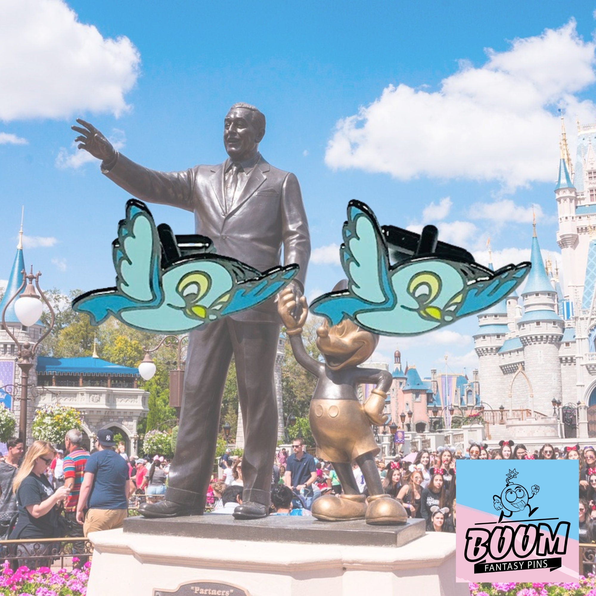 Boutons de manchette – Bambi et l'Oiseau bleu du film Bambi – Disney Fantasy