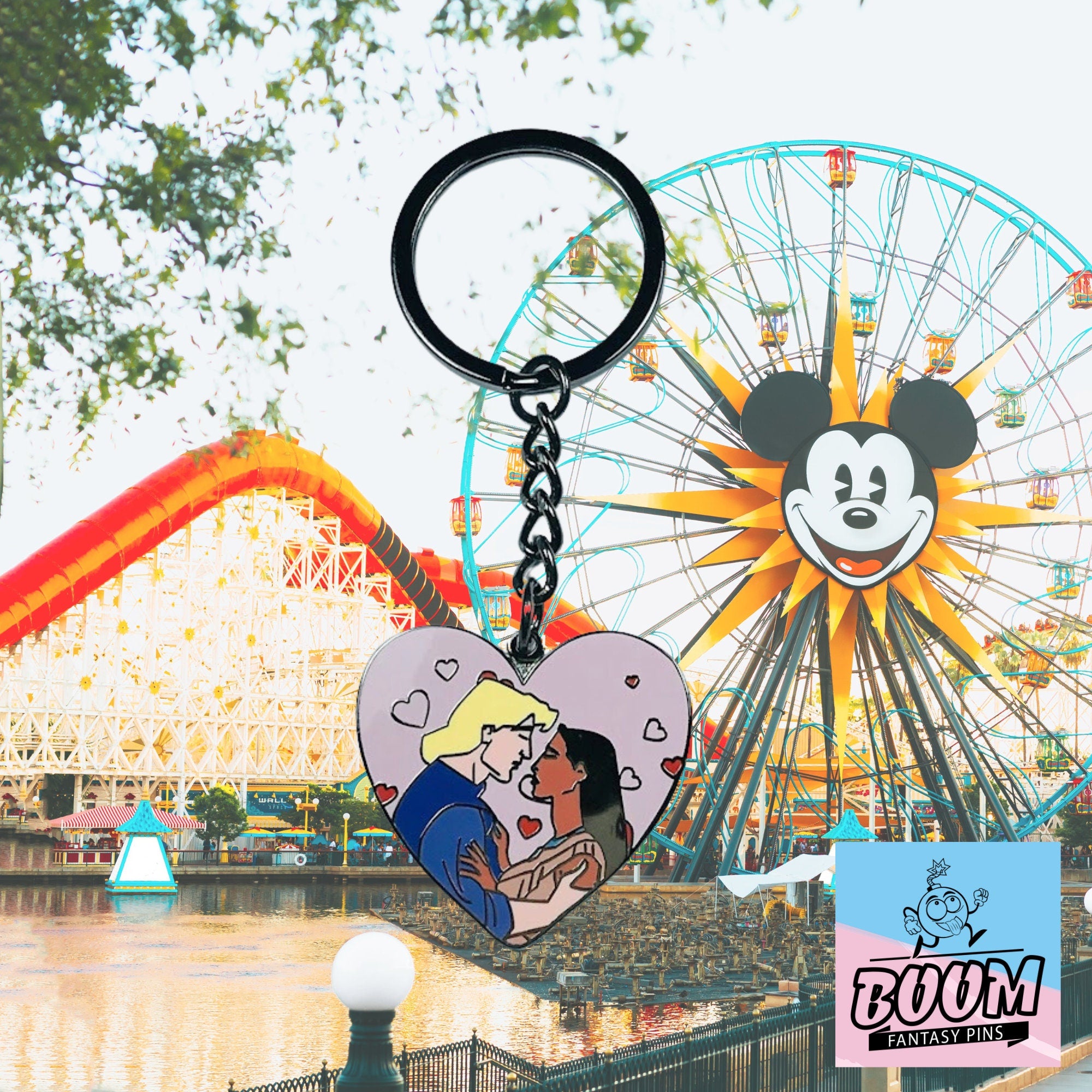 Porte-clés – Pocahontas et le capitaine John Smith du film Pocahontas – Disney Fantasy