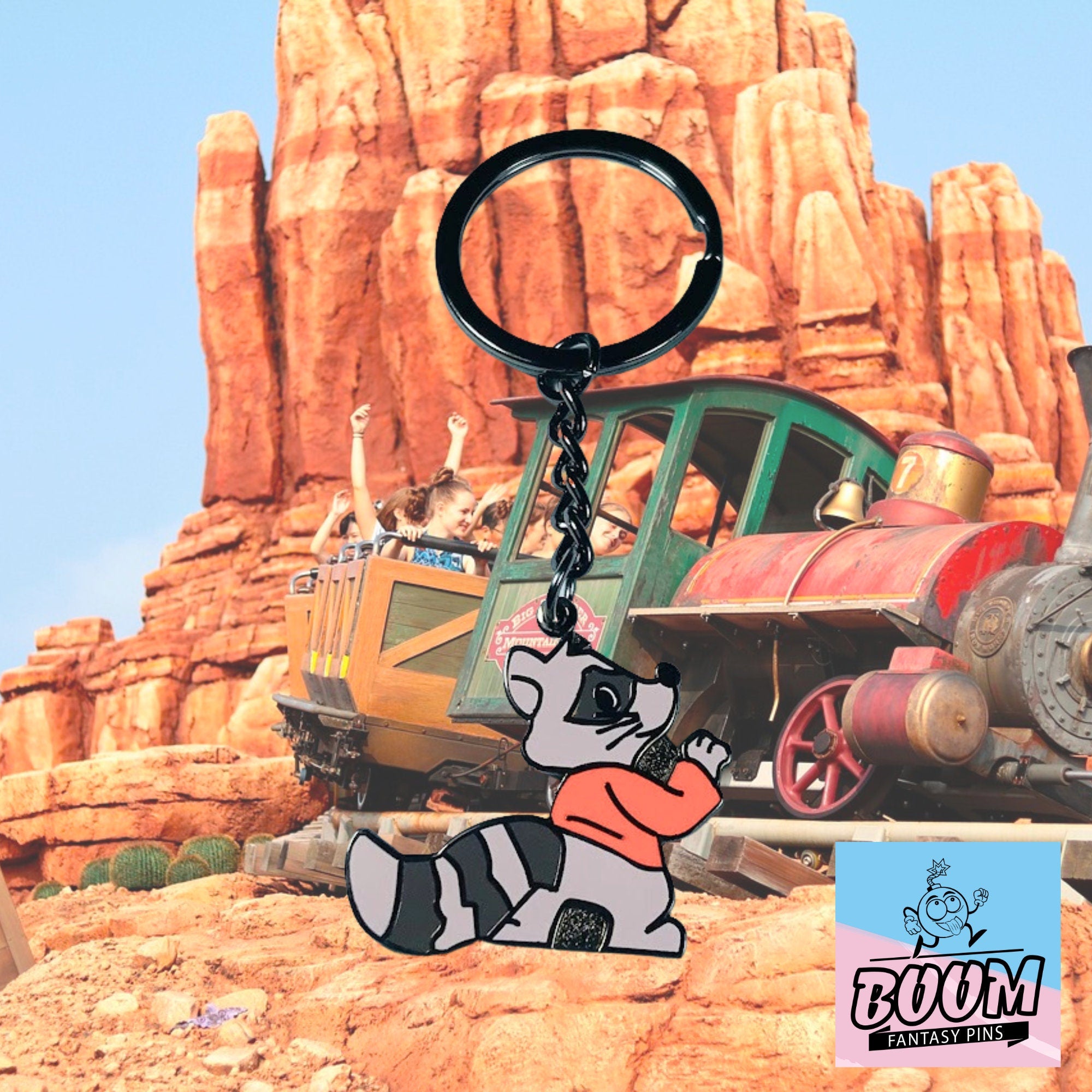 Llavero – Mapache de espalda de Robin Hood – Disney Fantasy