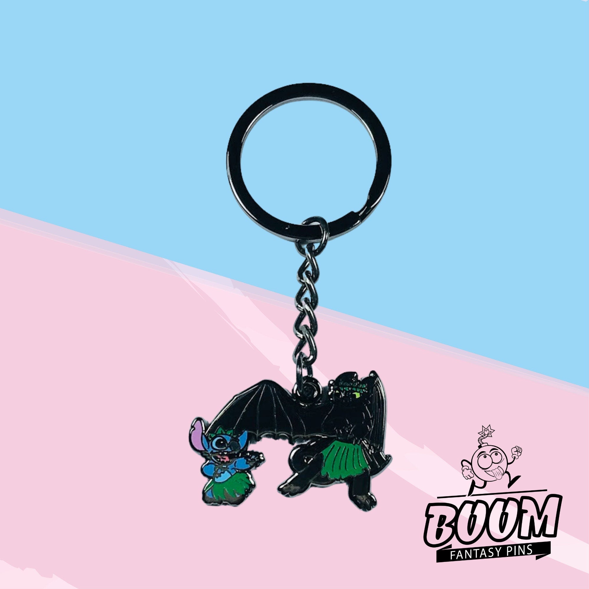 Llavero – Experimento 626 Stitch de Lilo &amp; Stitch y Desdentao de Cómo entrenar a tu dragón – Disney Fantasy