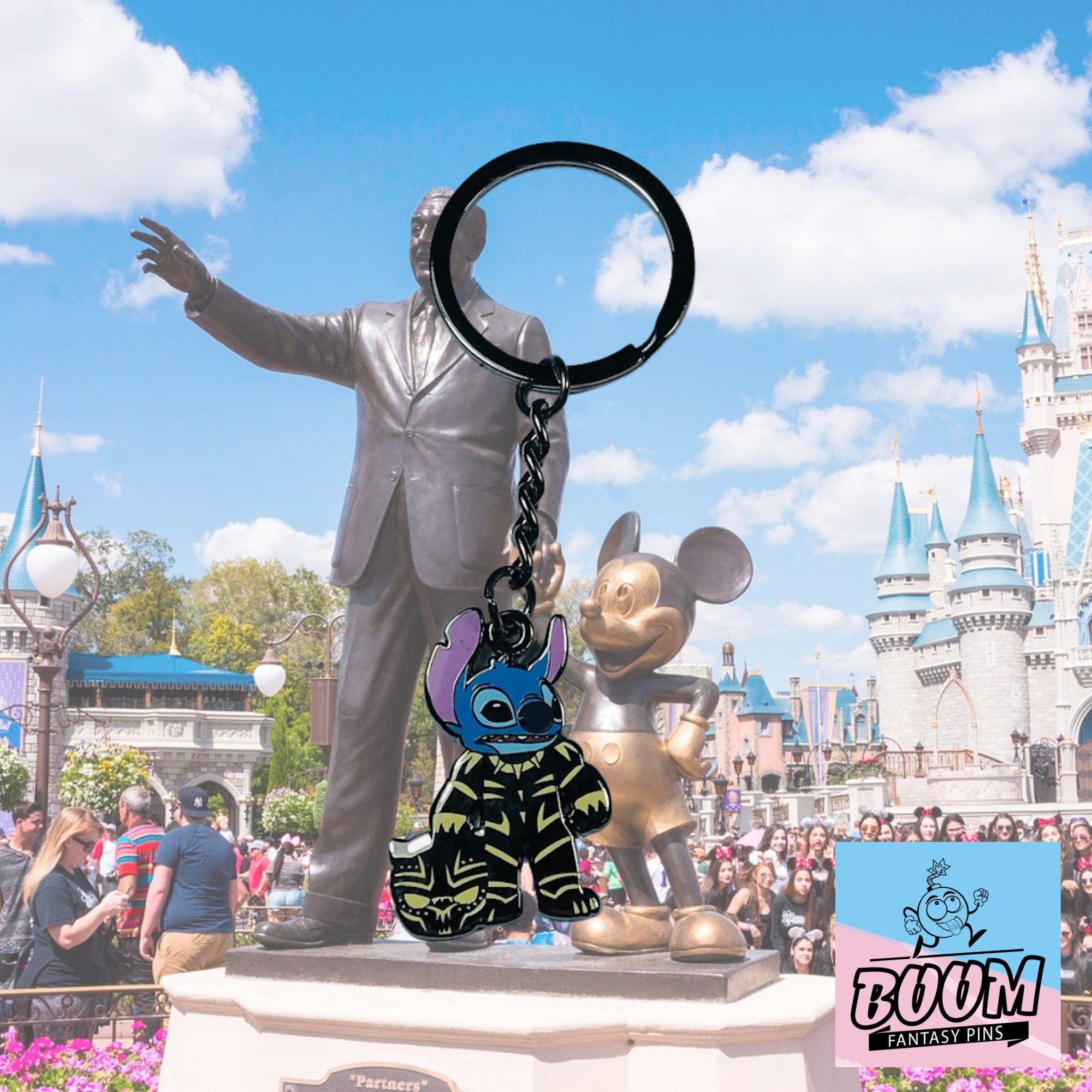 Llavero – Stitch como Pantera Negra de Lilo y Stitch – Disney Fantasy