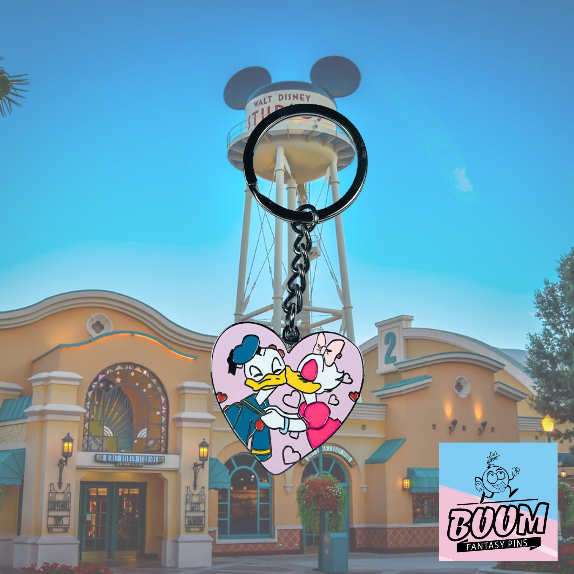 Porte-clés – Donald et Daisy Duck du film « Monsieur Duck sort » – Disney Fantasy