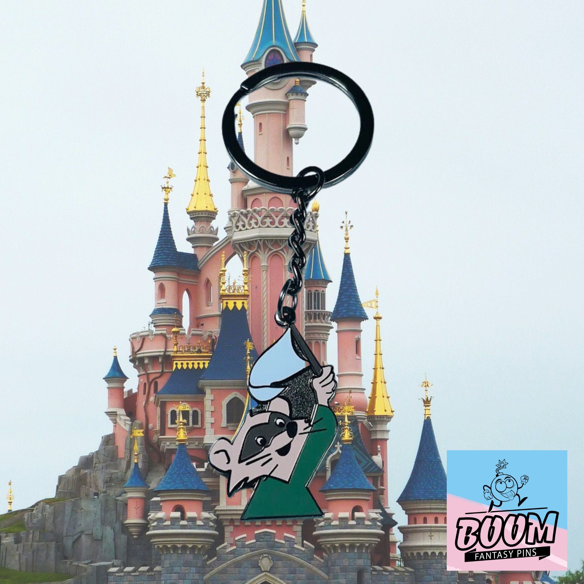 Llavero – Mapache Bandera Azul de Robin Hood – Disney Fantasy