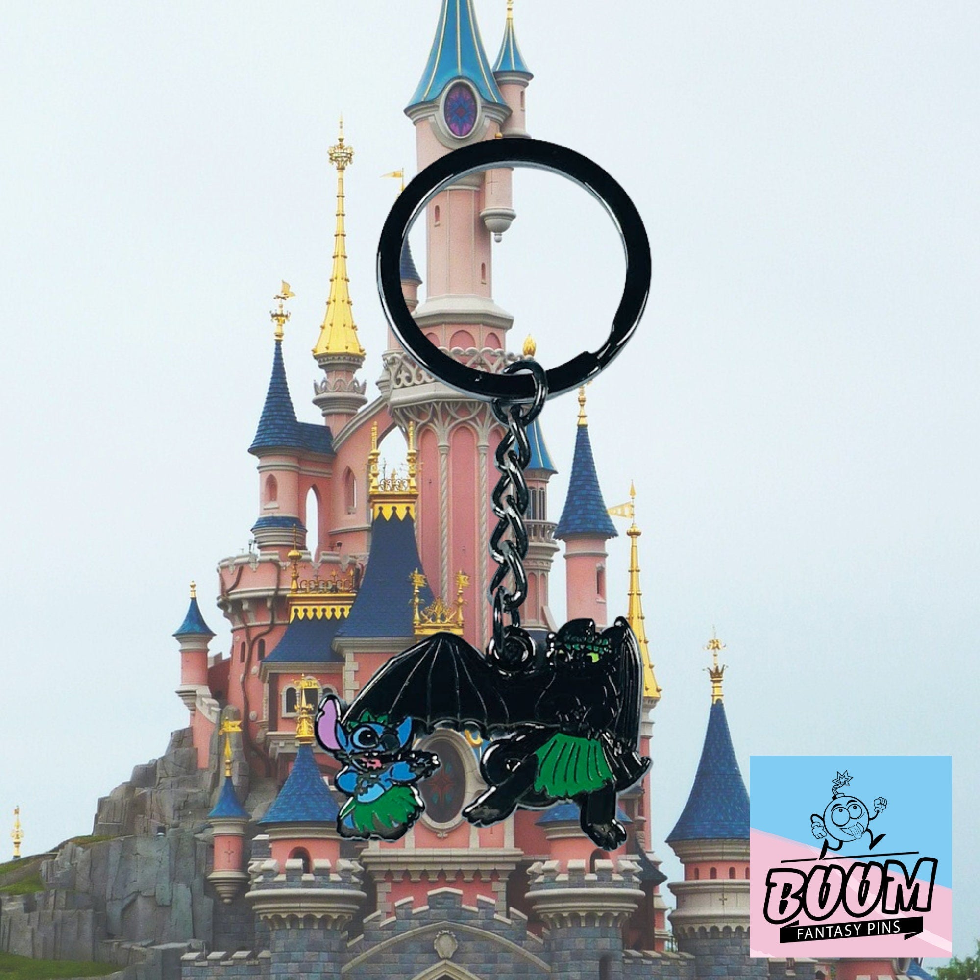 Llavero – Experimento 626 Stitch de Lilo &amp; Stitch y Desdentao de Cómo entrenar a tu dragón – Disney Fantasy