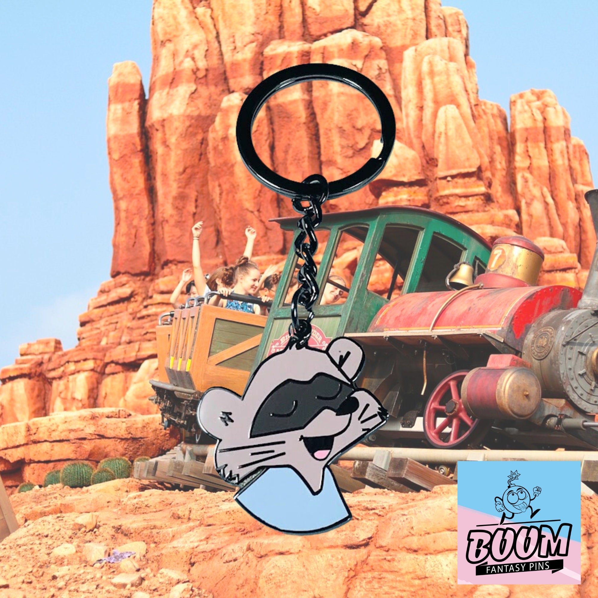 Porte-clés – Raton laveur bleu de Robin des Bois – Disney Fantasy