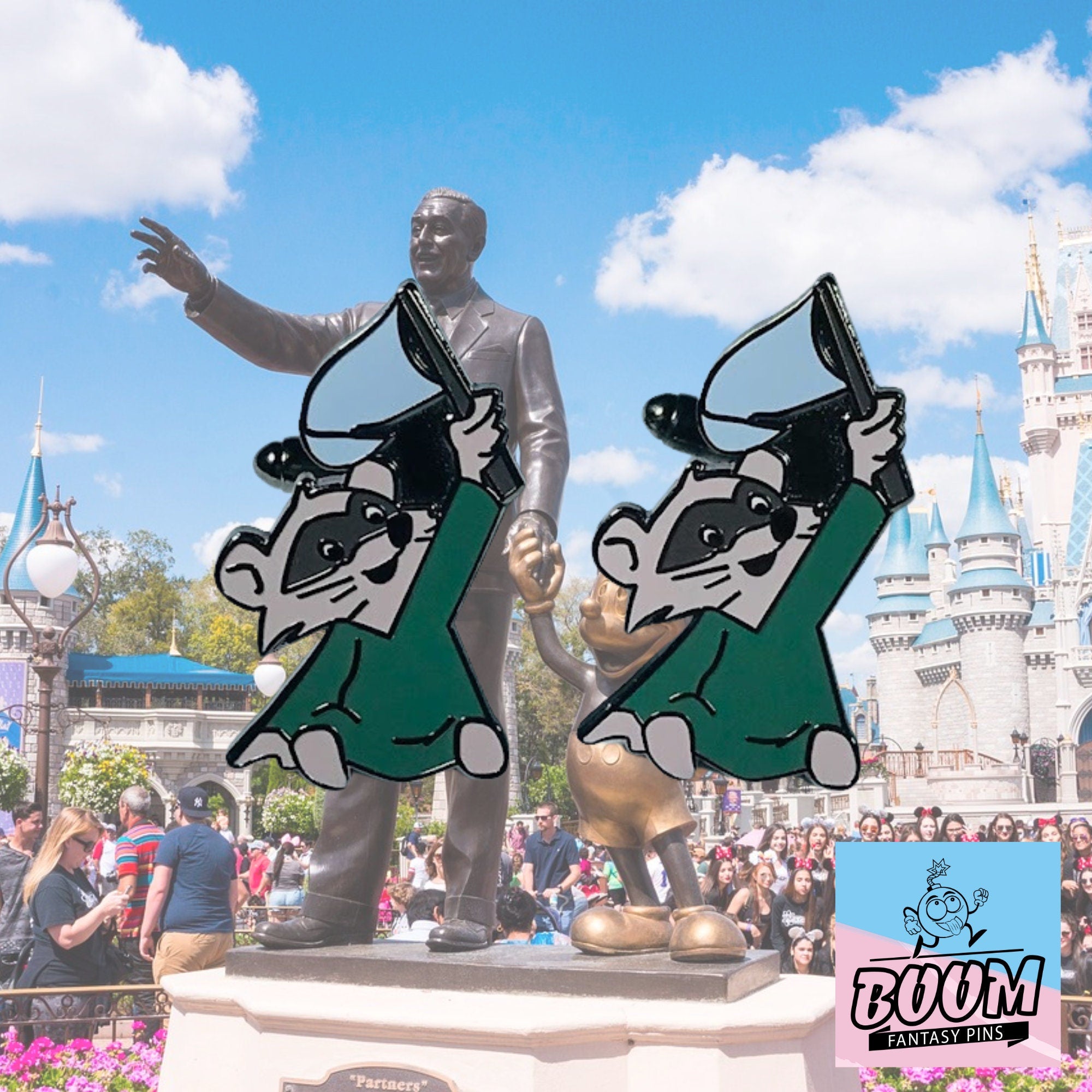 Cufflinks – Blue Flag Raccoon from Robin Hood – Disney Fantasy