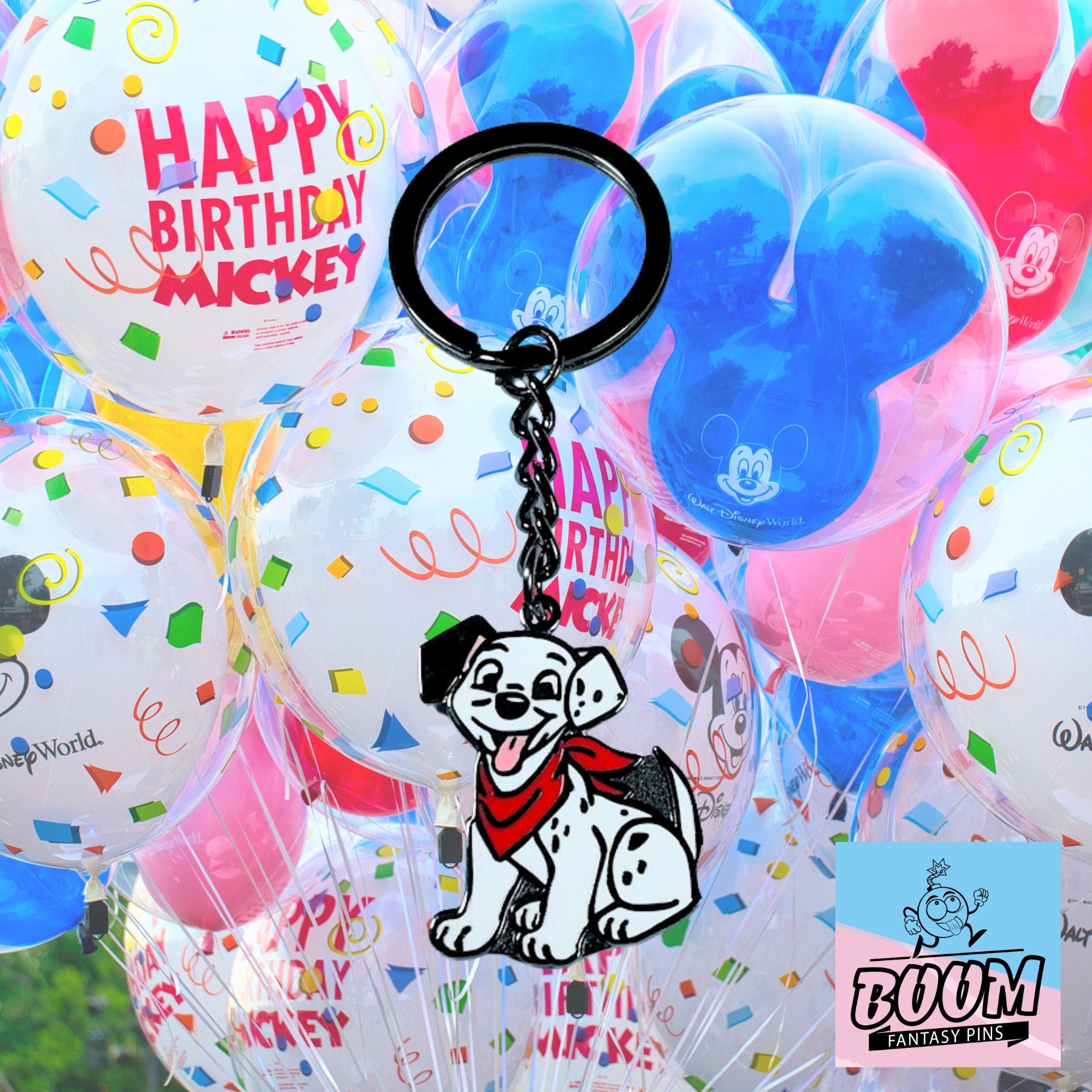 Porte-clés – Chiot dalmatien rouge des 101 Dalmatiens – Disney Fantasy