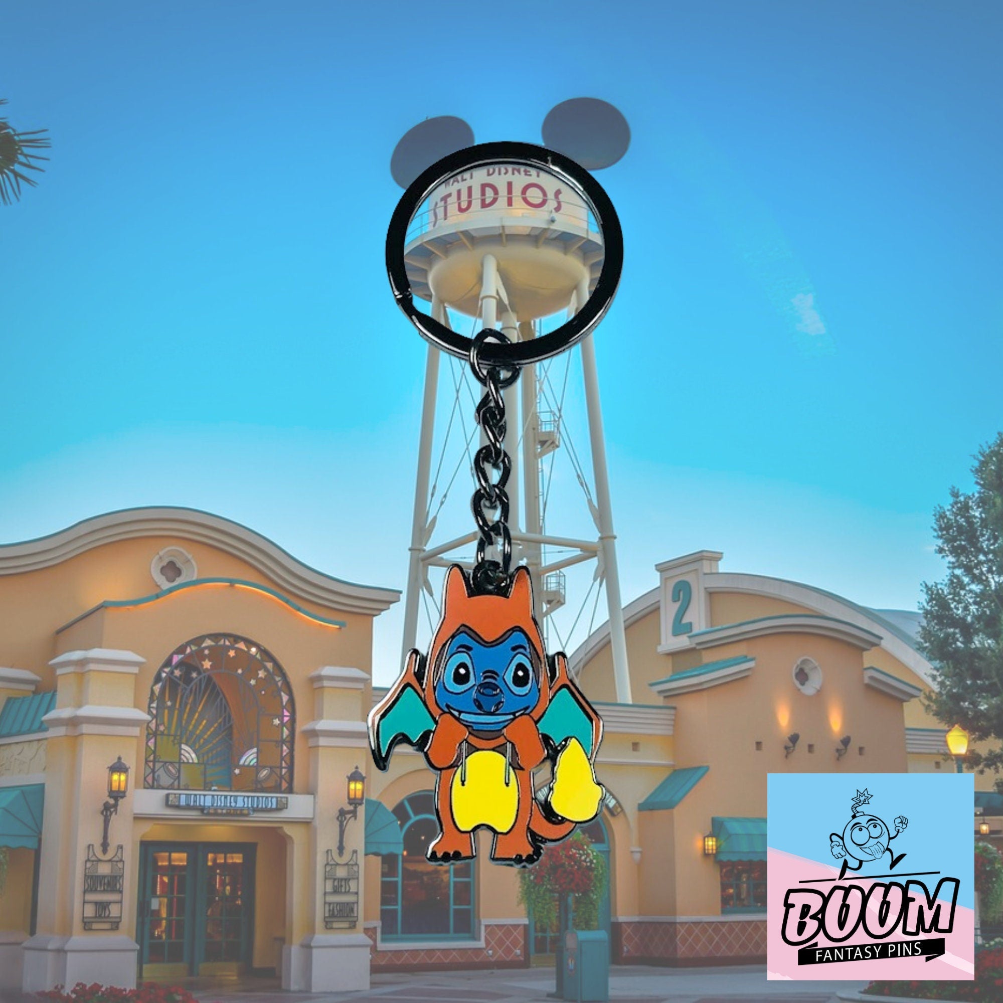 Llavero – Experimento 626 de Lilo y Stitch como Charizard – Disney Fantasy