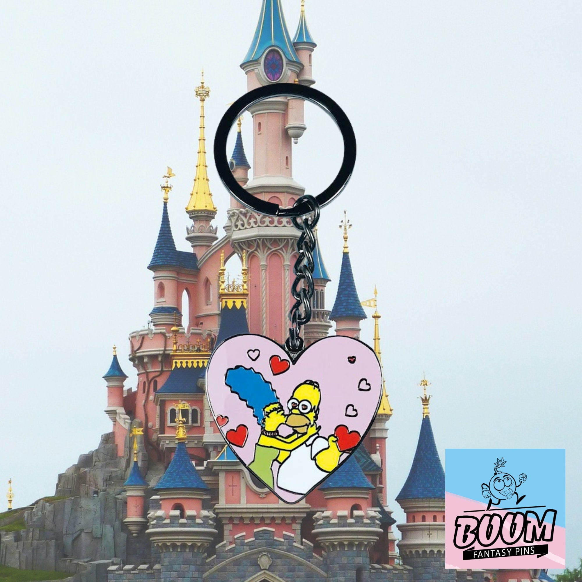 Llavero – Homer Simpson y Marge Simpson de Los Simpson – Disney Fantasy