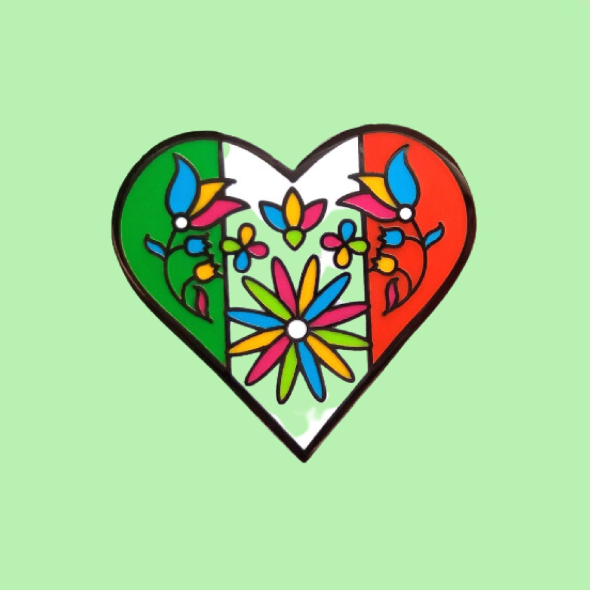 Épinglette – Symbole du cœur de la fête nationale mexicaine – Culture mexicaine