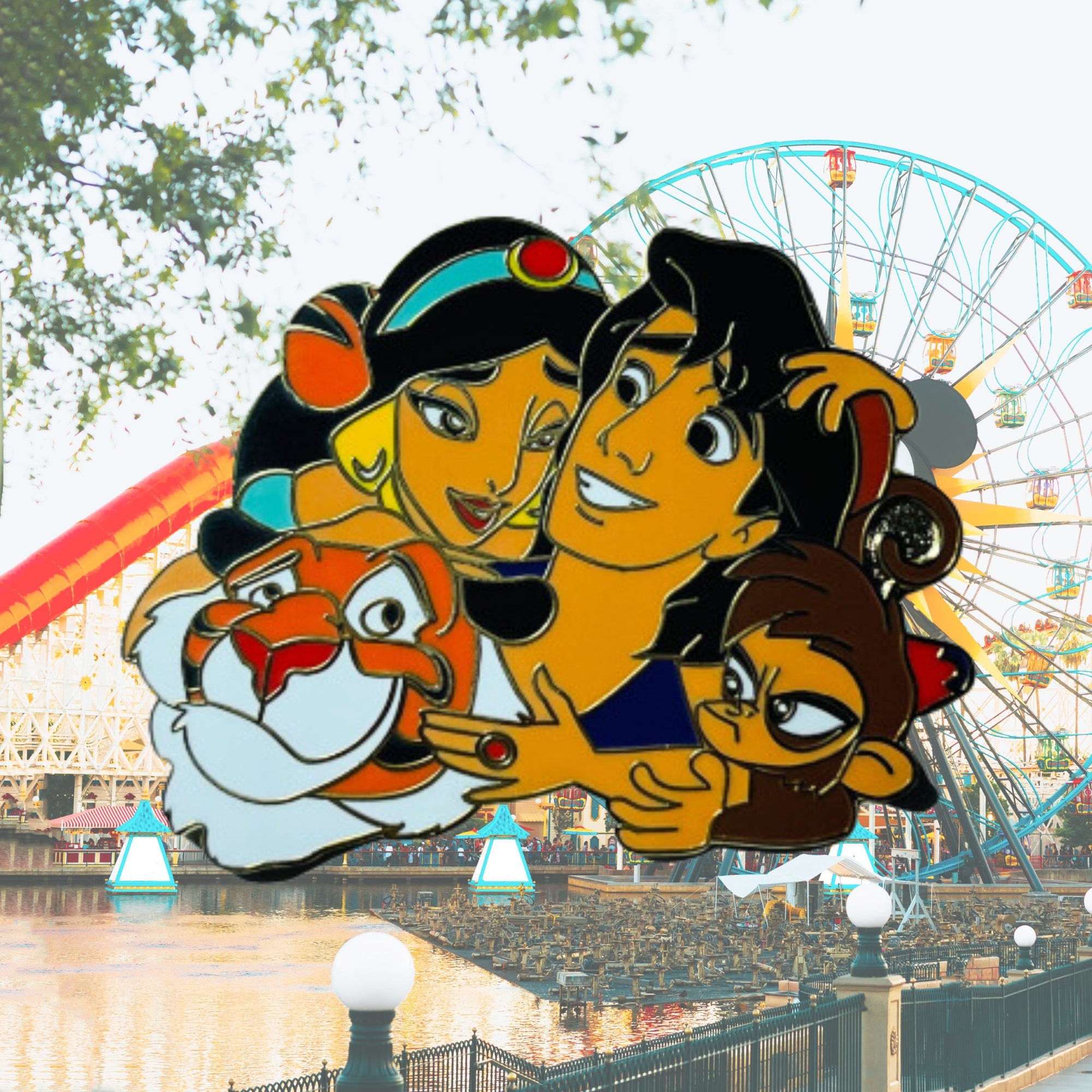 Pin – Princesa Jasmine Abu y Rajah de Aladdin – Disney Fantasy