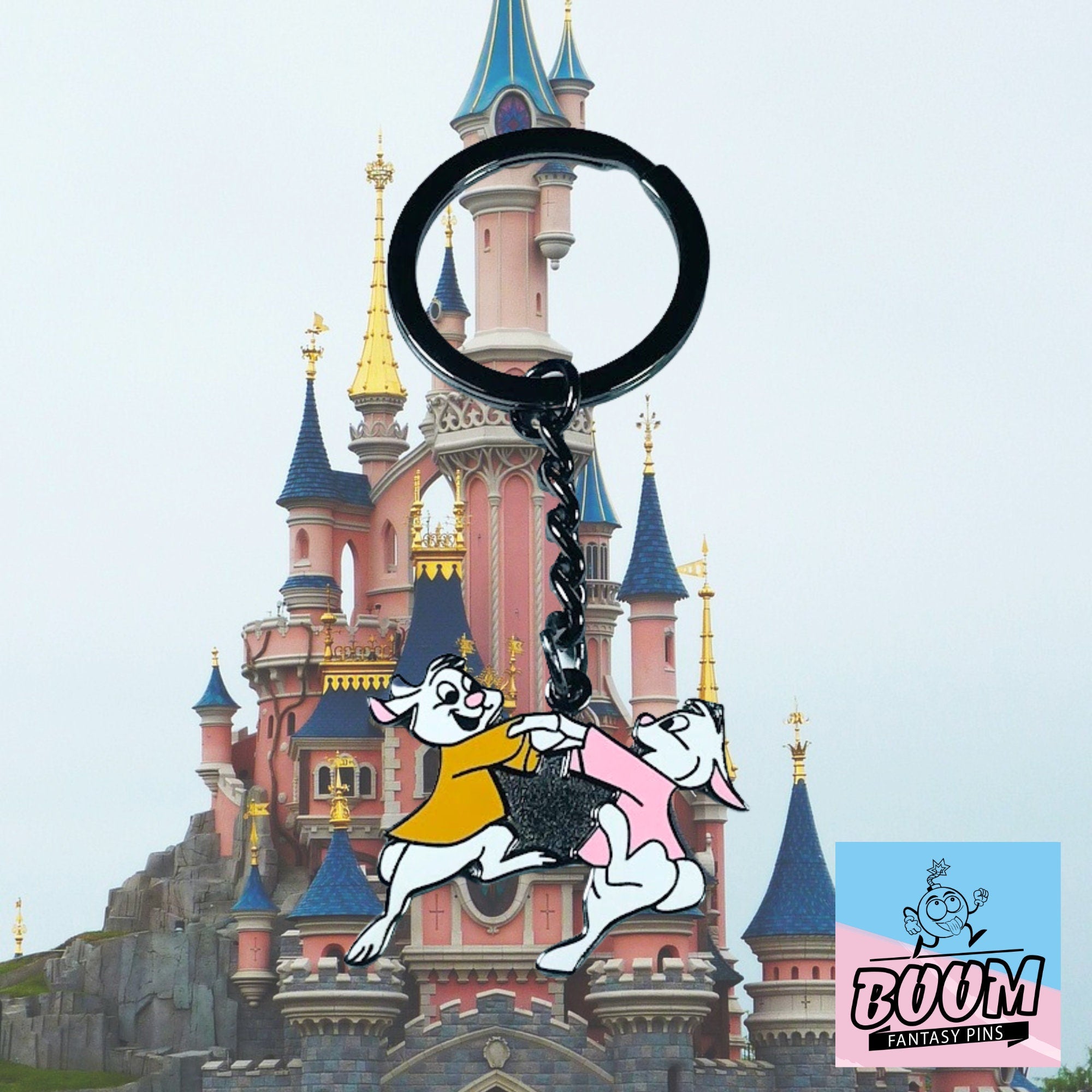 Porte-clés – Skippy Yellow et Sis Bunny de Robin des Bois – Disney Fantasy