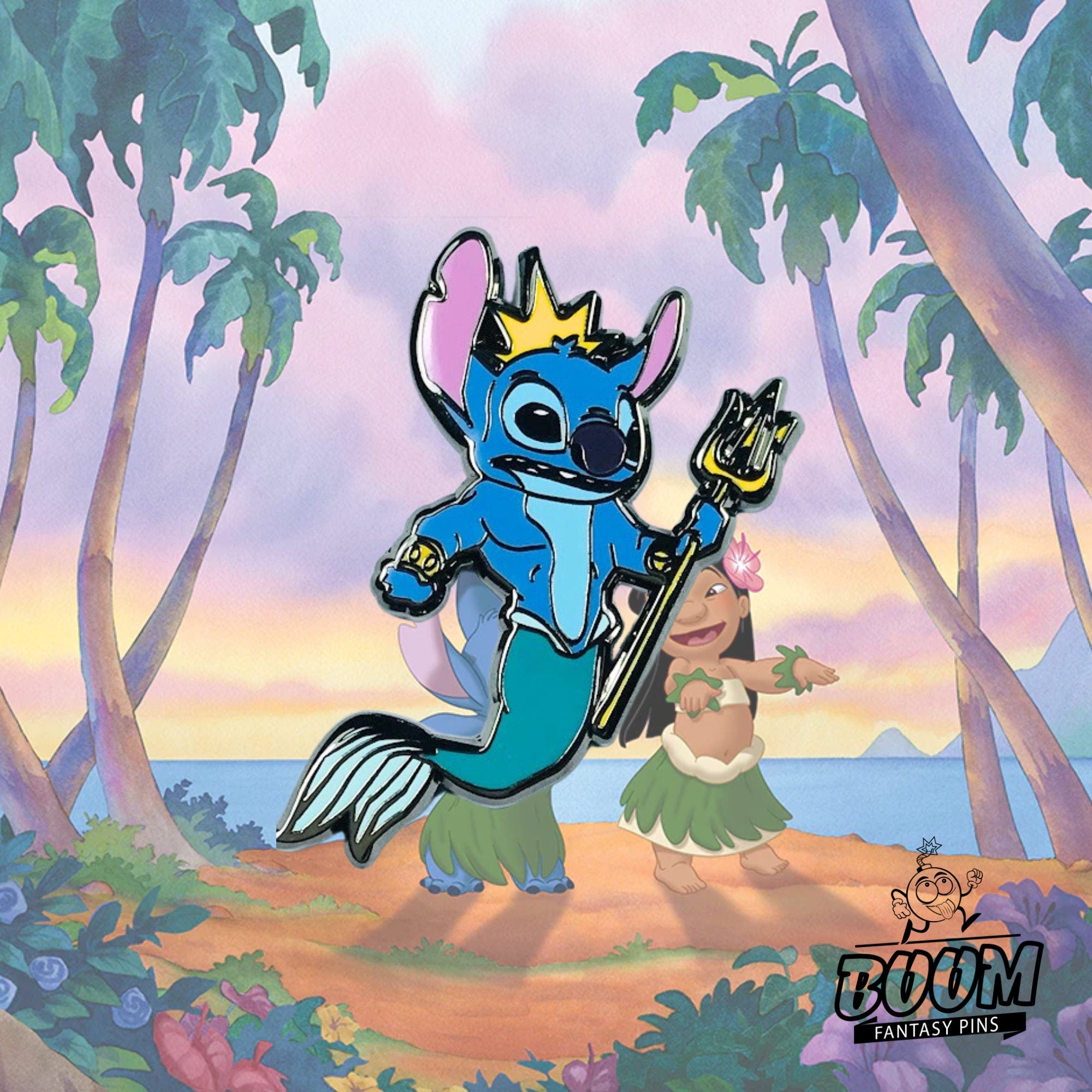 Pin – Stitch como el Rey Tritón de Lilo y Stitch – Disney Fantasy