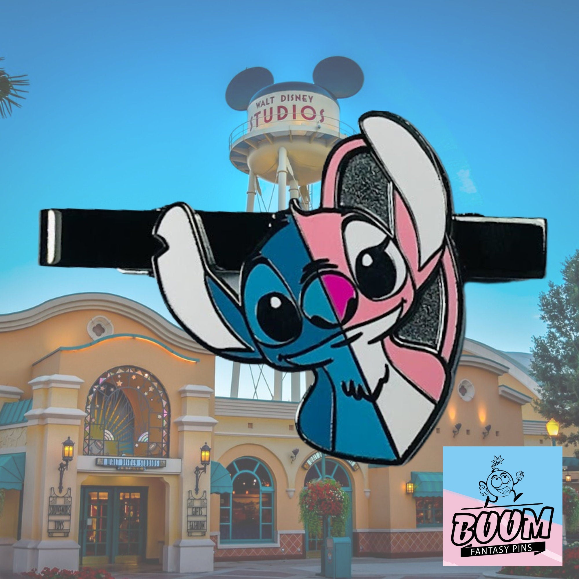 Tie Clip – Stitch and Angel from Lilo & Stitch – Disney Fantasy