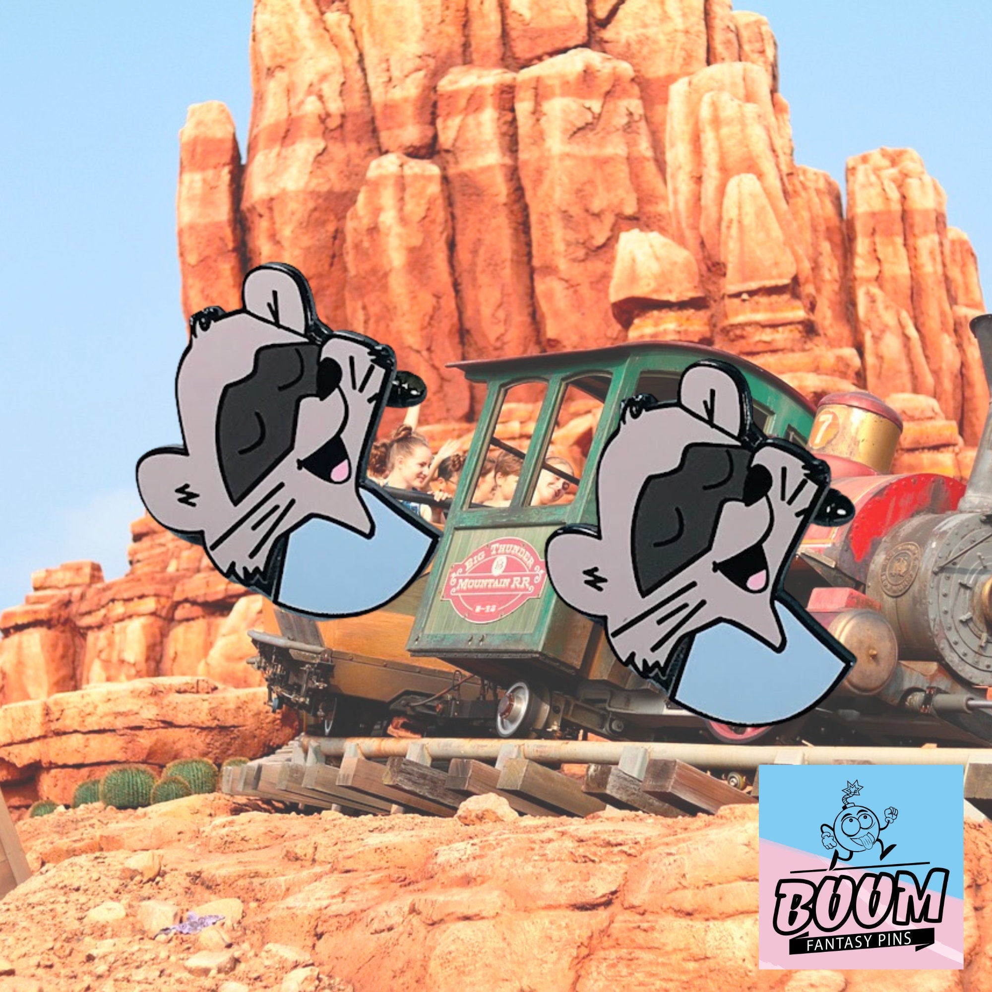 Cufflinks – Blue Raccoon from Robin Hood – Disney Fantasy