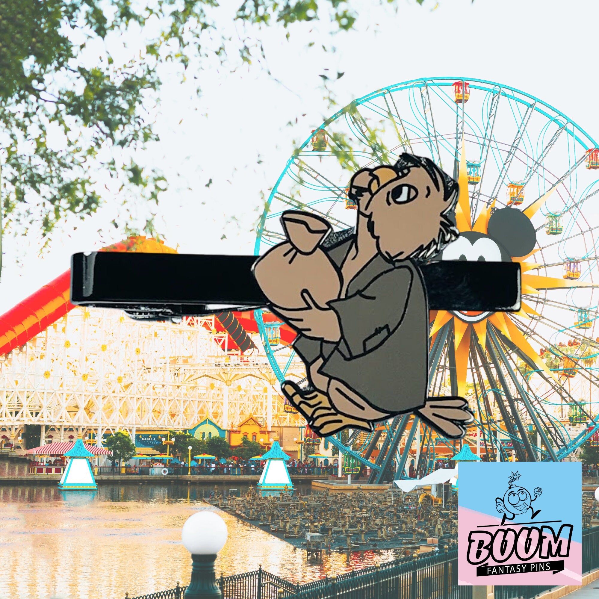 Pinza de corbata – Pájaro con bolso de Robin Hood – Disney Fantasy