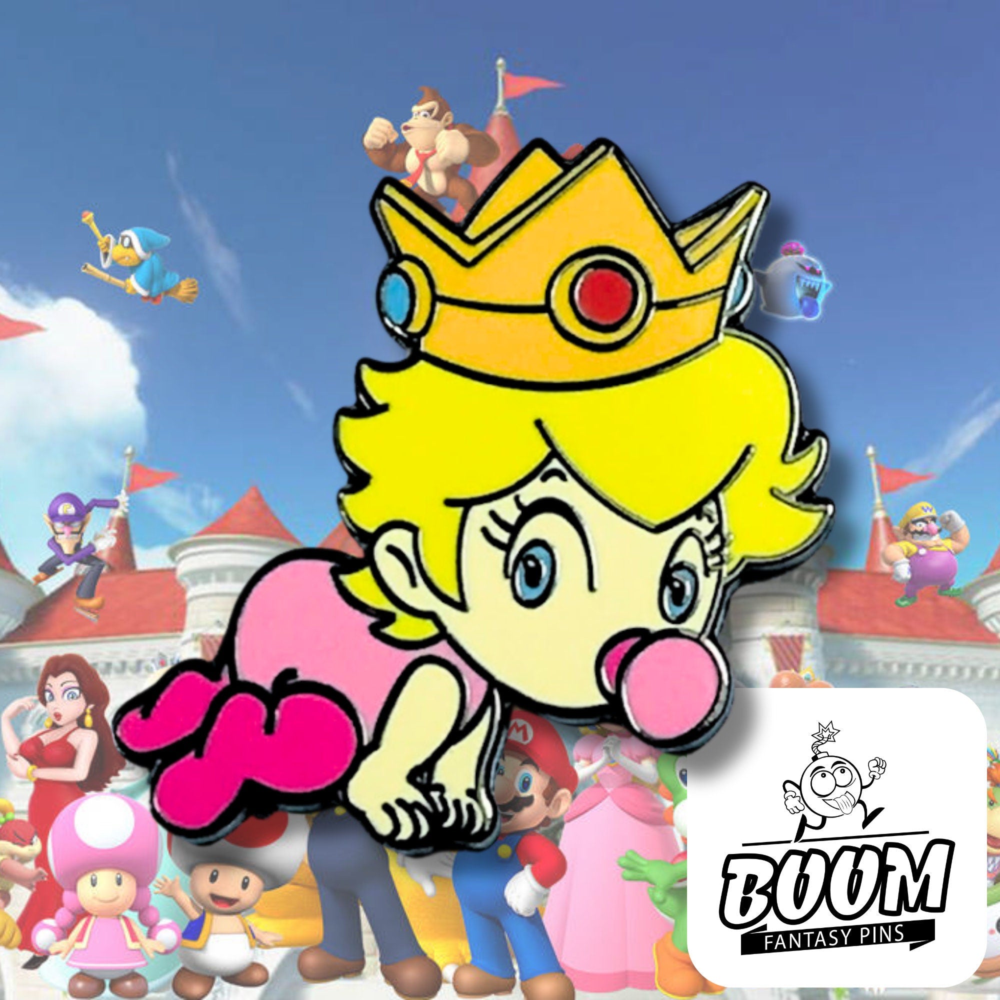 Pin – Princesa Peach de Mario Bros. Reino Champiñón – Disney Fantasy