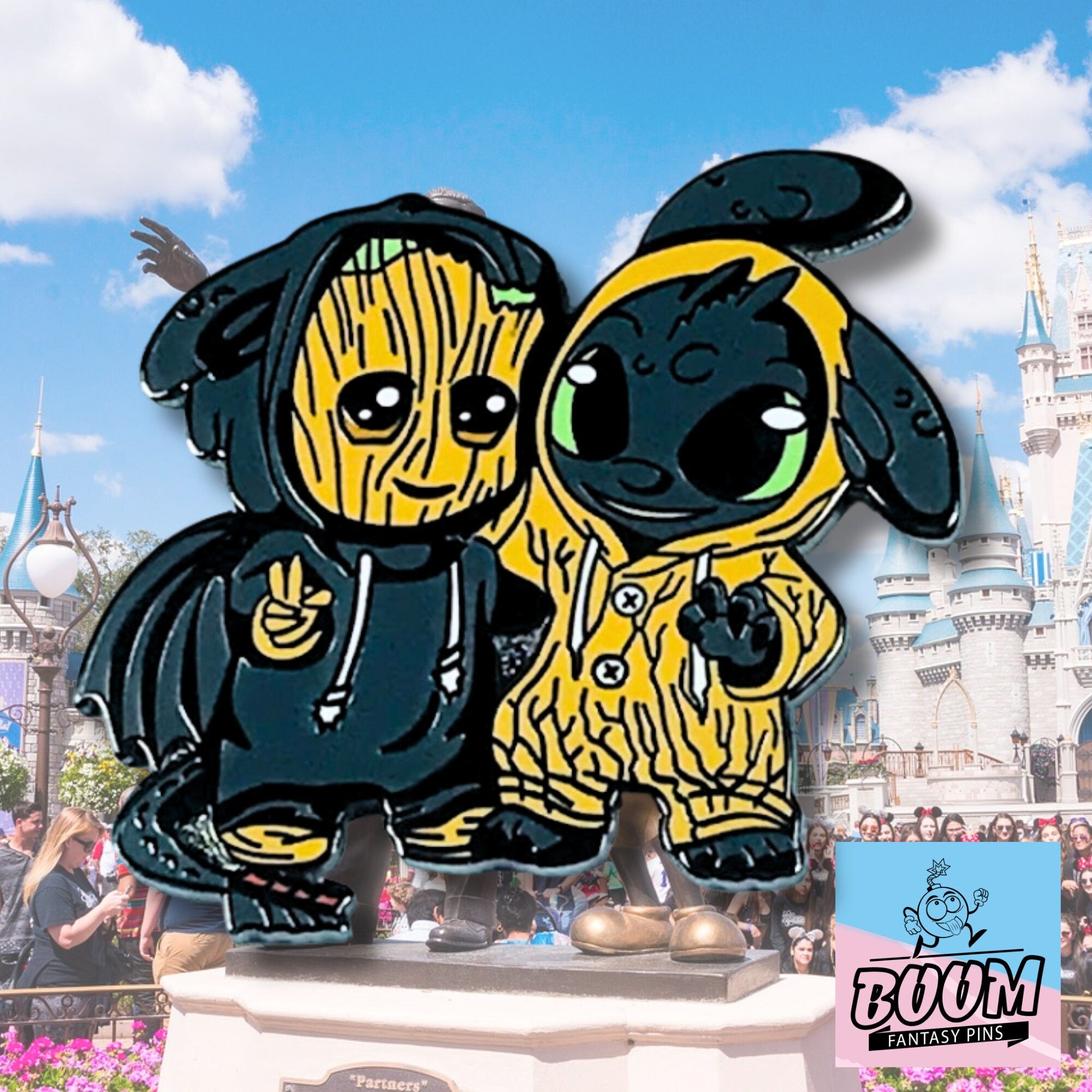 Pin's – Krokmou (Dragons) et Groot (Les Gardiens de la Galaxie) – Disney Fantasy
