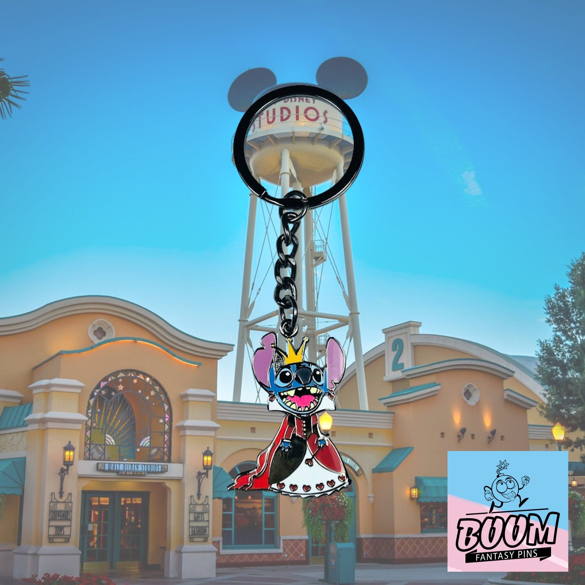 Llavero – Experimento 626 Stitch como Reina de Corazones de Lilo &amp; Stitch – Disney Fantasy