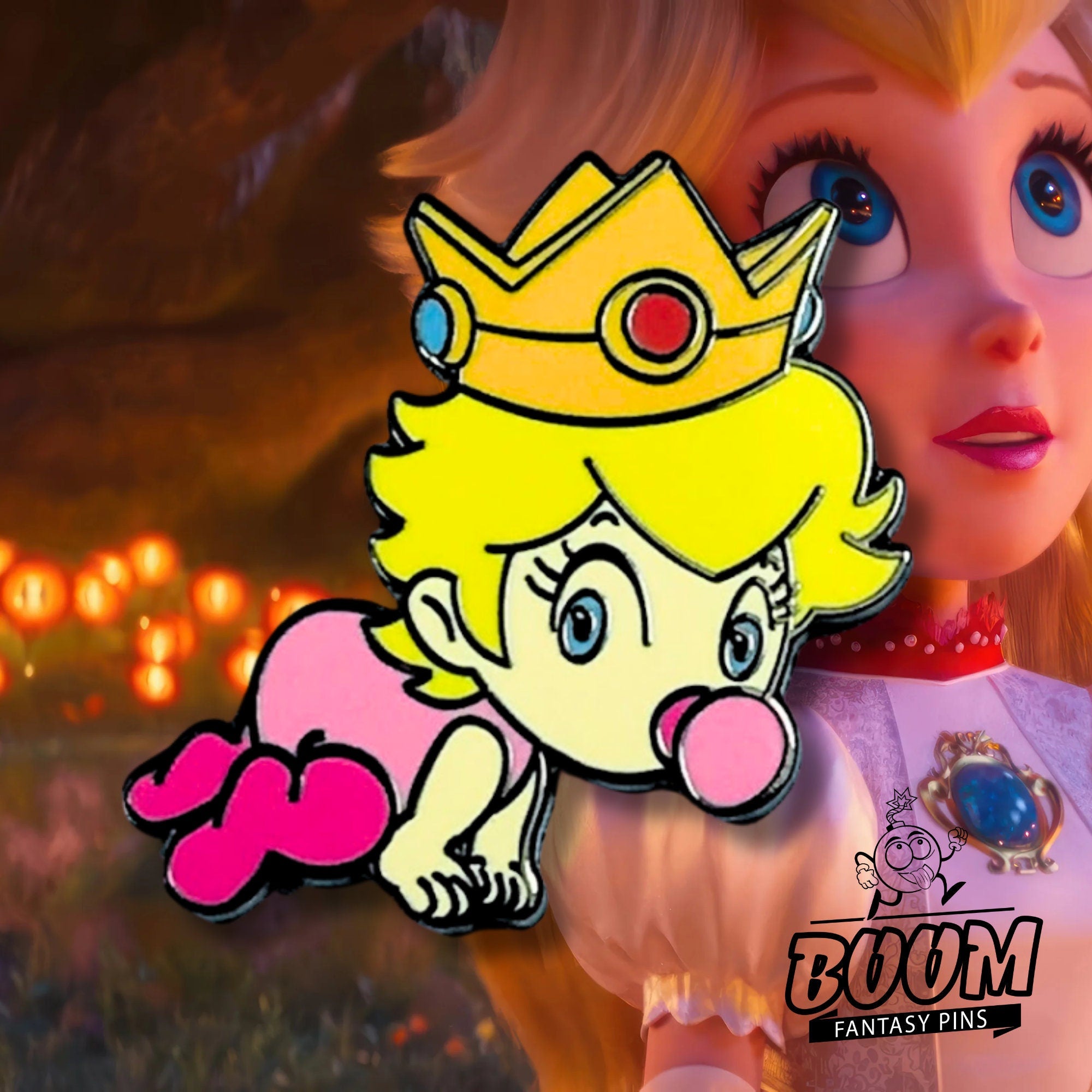 Pin – Princesa Peach de Mario Bros. Reino Champiñón – Disney Fantasy