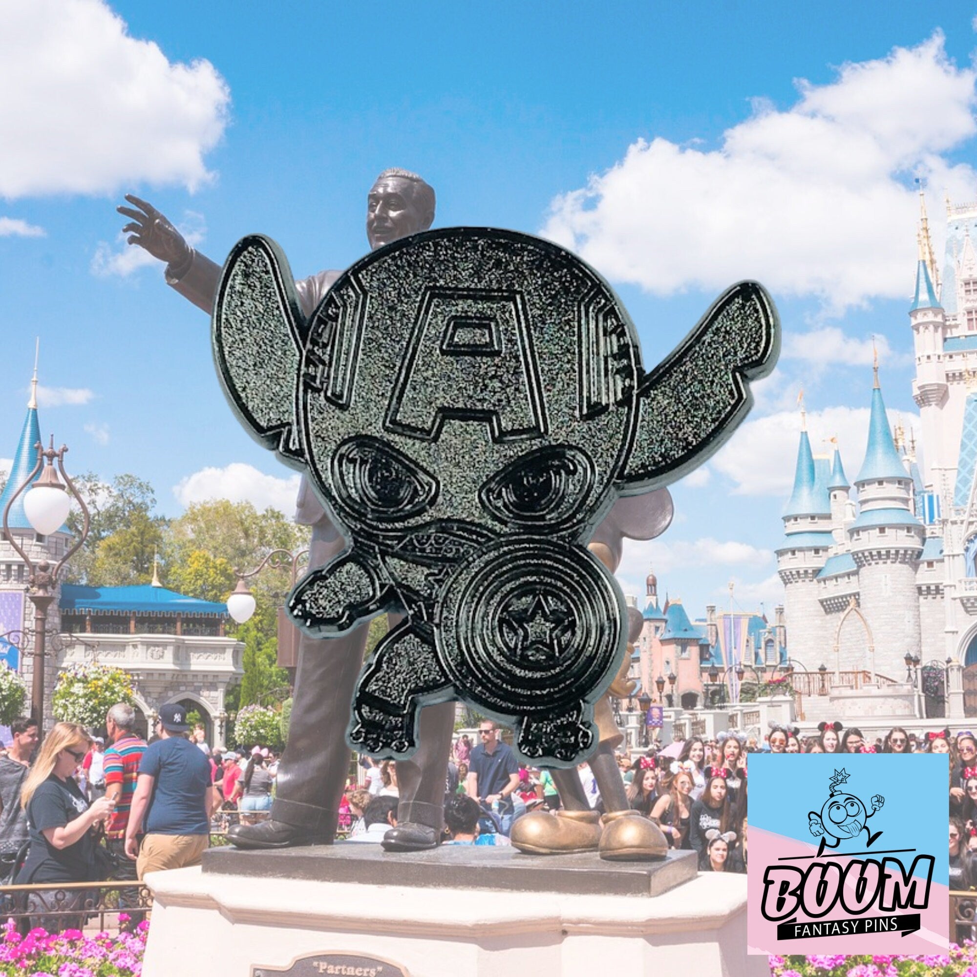Pin's – Stitch en Captain America de Lilo &amp; Stitch – Disney Fantasy