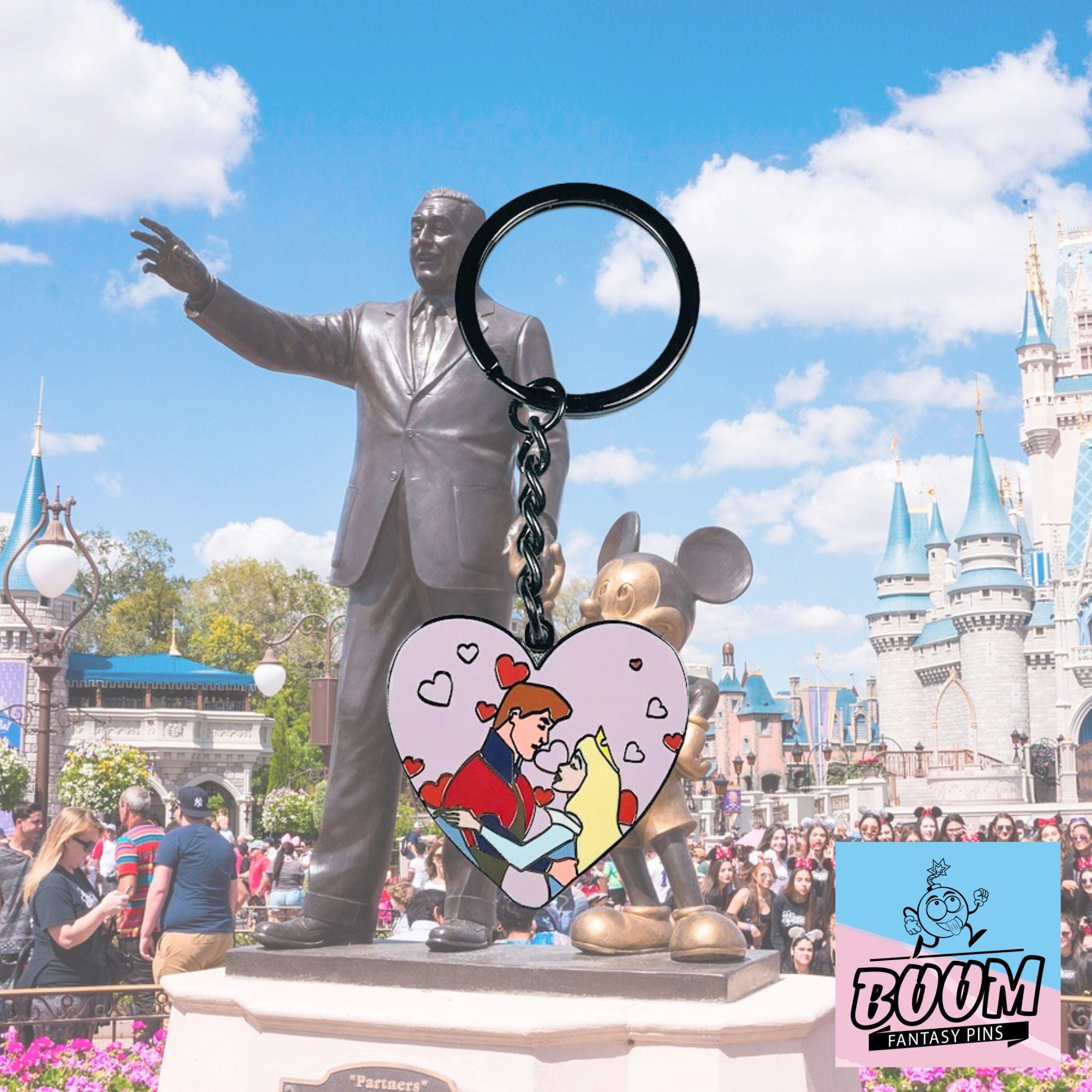 Porte-clés – Princesse Aurore et Prince Philippe de La Belle au bois dormant – Disney Fantasy