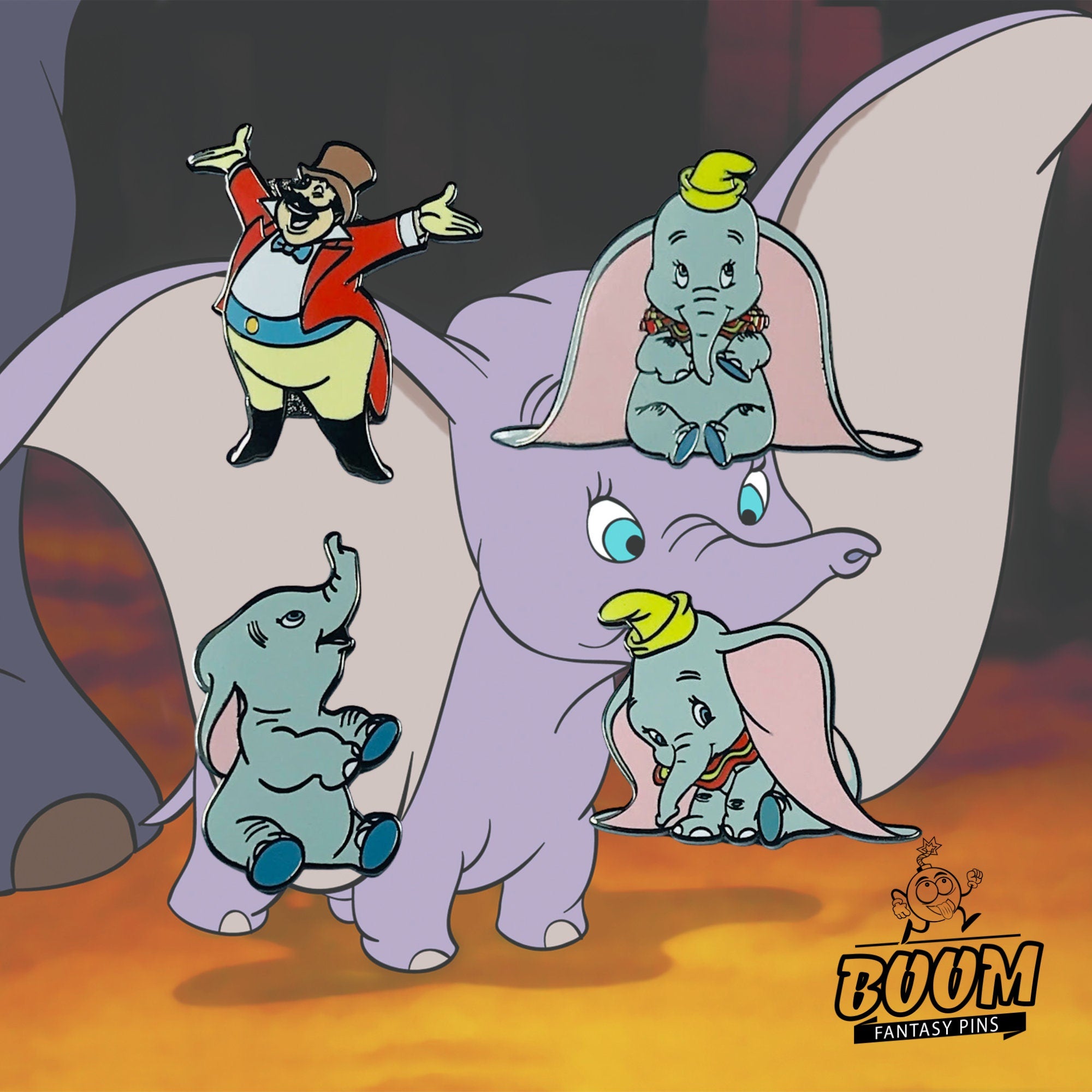 Pin's – Dumbo et le Maître de Cérémonie du film Dumbo – Disney Fantasy