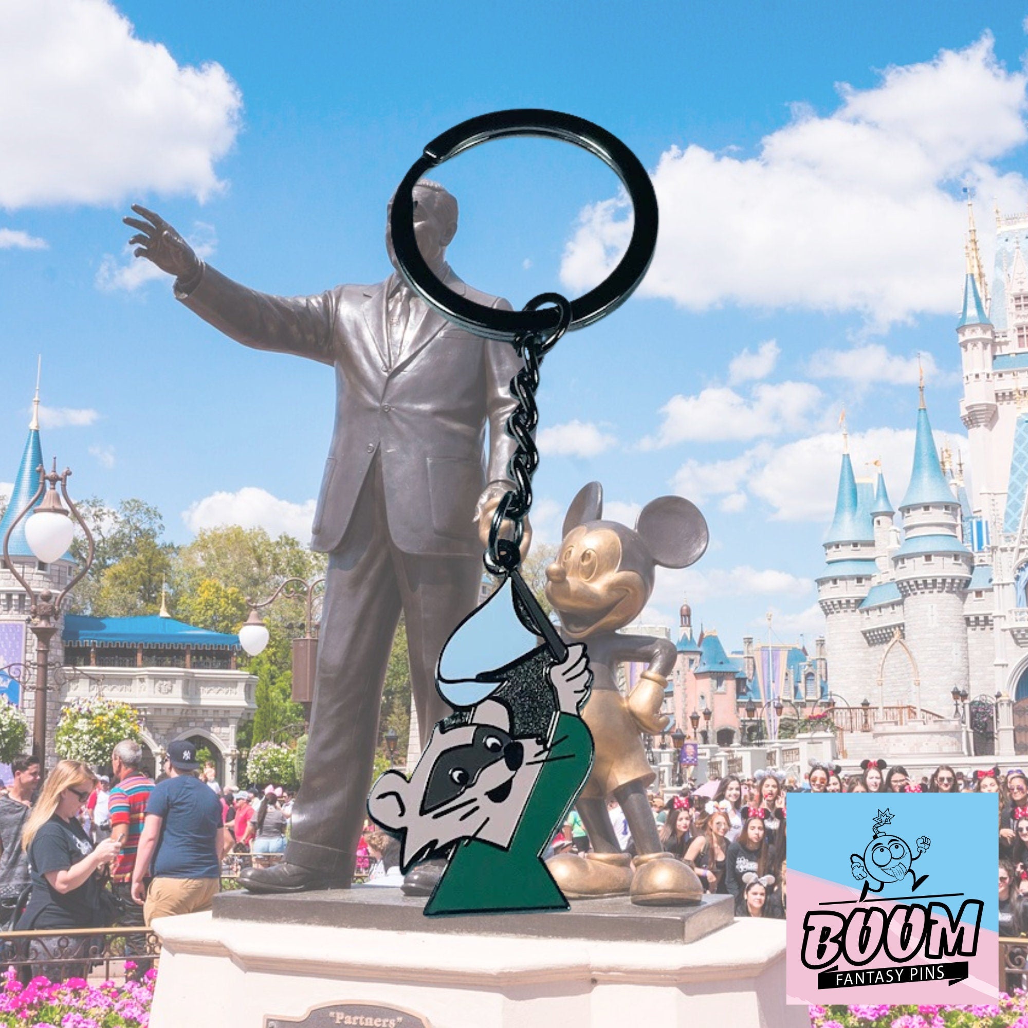 Llavero – Mapache Bandera Azul de Robin Hood – Disney Fantasy