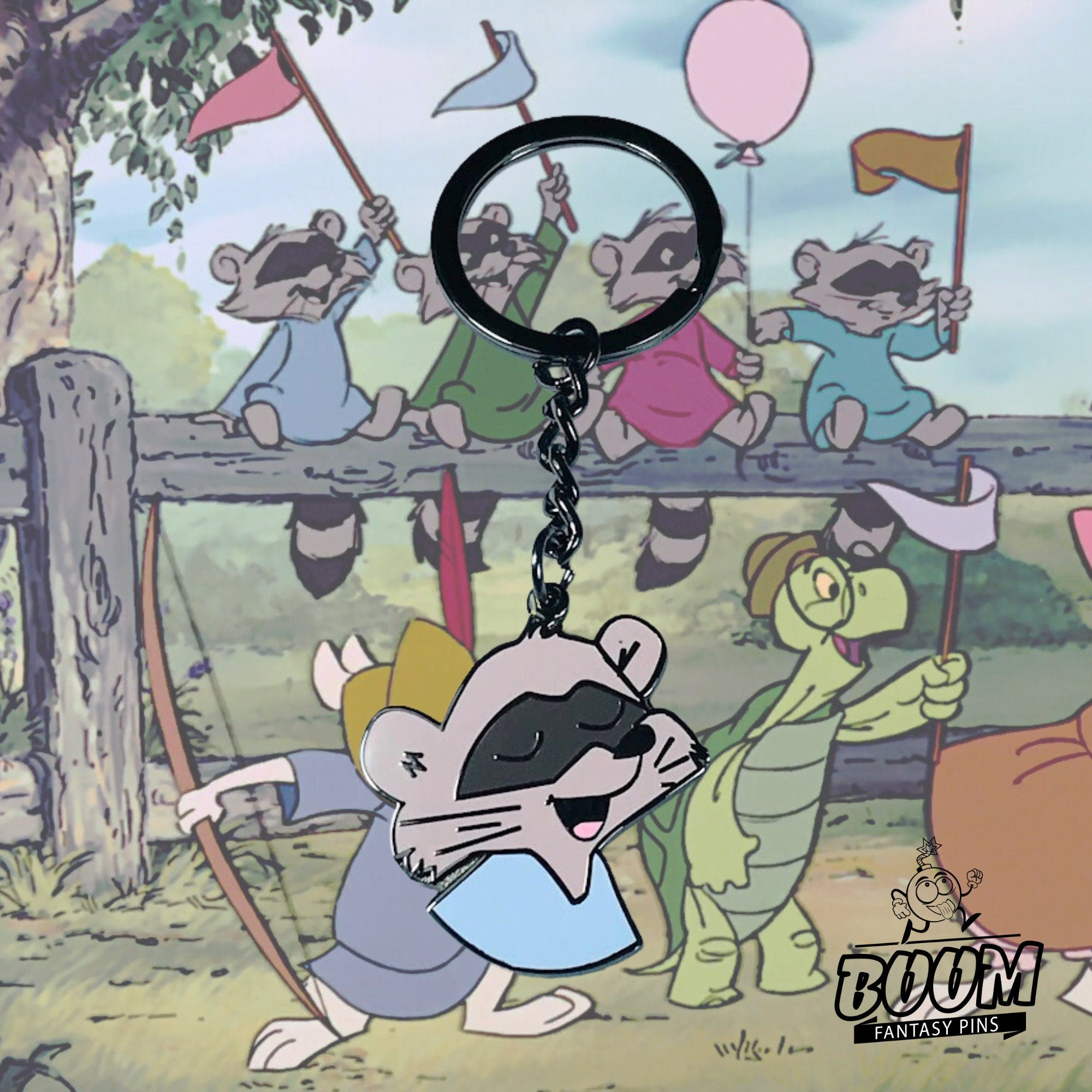 Porte-clés – Raton laveur bleu de Robin des Bois – Disney Fantasy