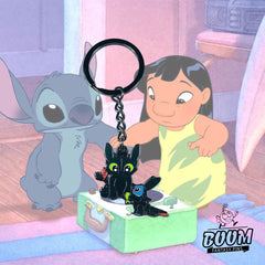 Llavero – Experimento 626 Stitch de Lilo &amp; Stitch y Desdentao de Cómo entrenar a tu dragón – Disney Fantasy