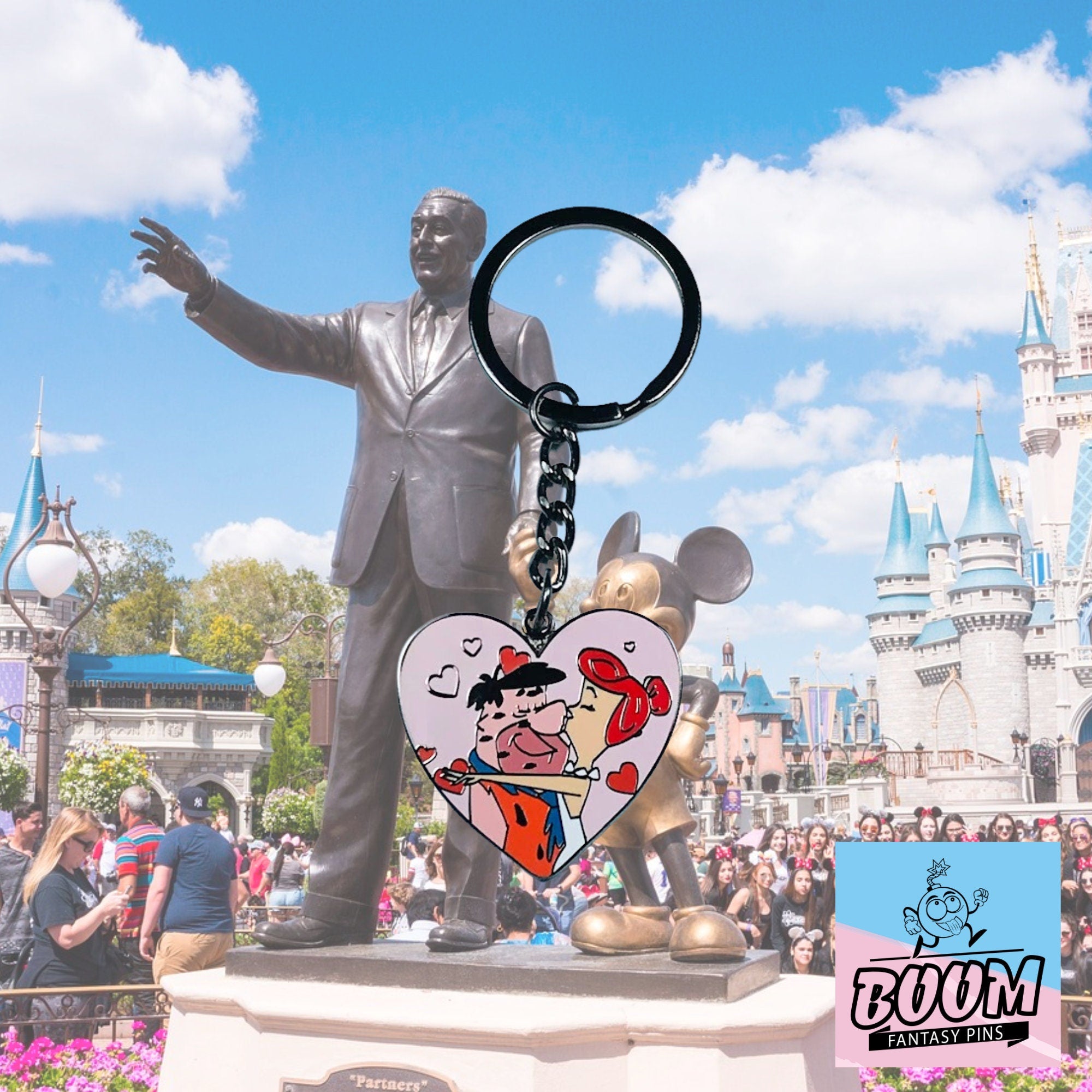 Llavero – Pedro Picapiedra y Vilma Picapiedra de Los Picapiedra – Disney Fantasy