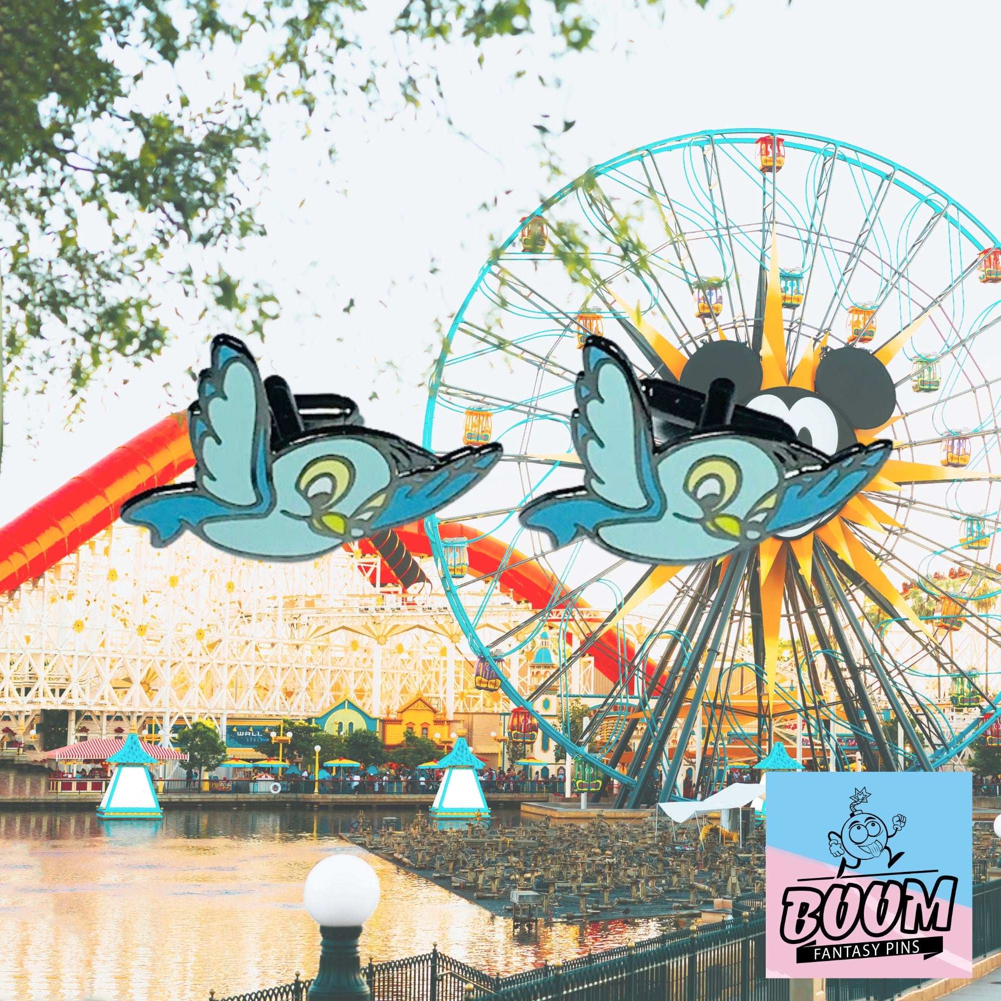 Boutons de manchette – Bambi et l'Oiseau bleu du film Bambi – Disney Fantasy