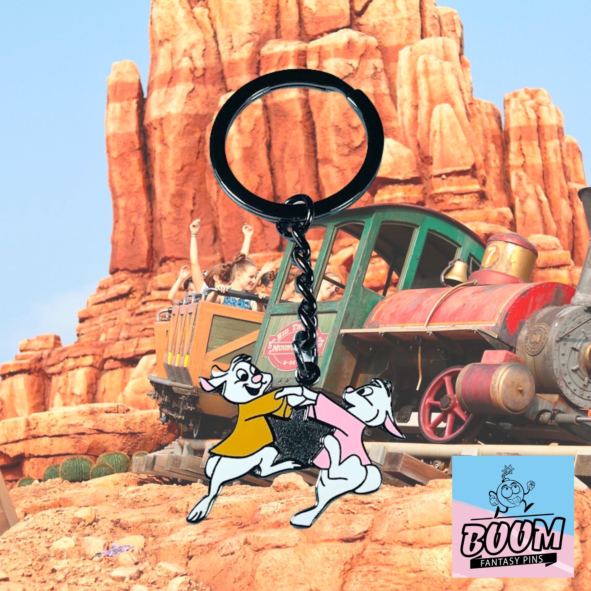 Porte-clés – Skippy Yellow et Sis Bunny de Robin des Bois – Disney Fantasy