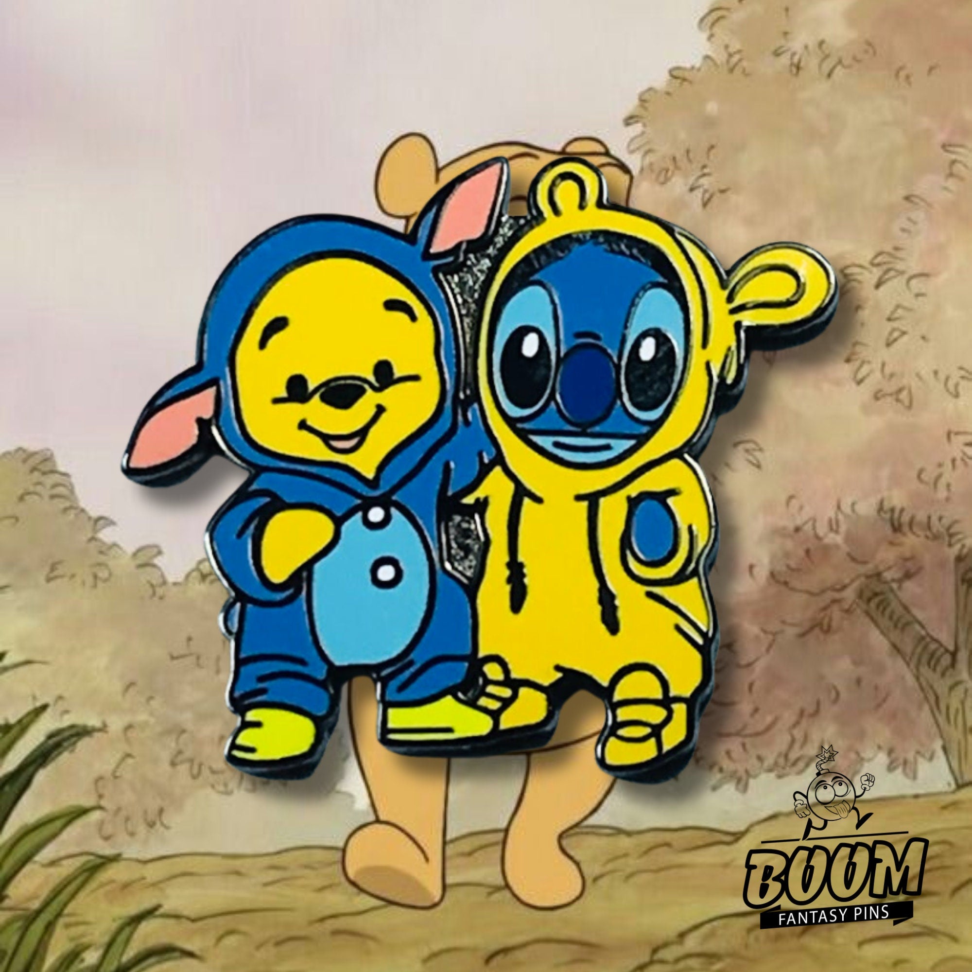 Pin – Stitch de Lilo &amp; Stitch y Winnie the Pooh de Winnie the Pooh – Disney Fantasy