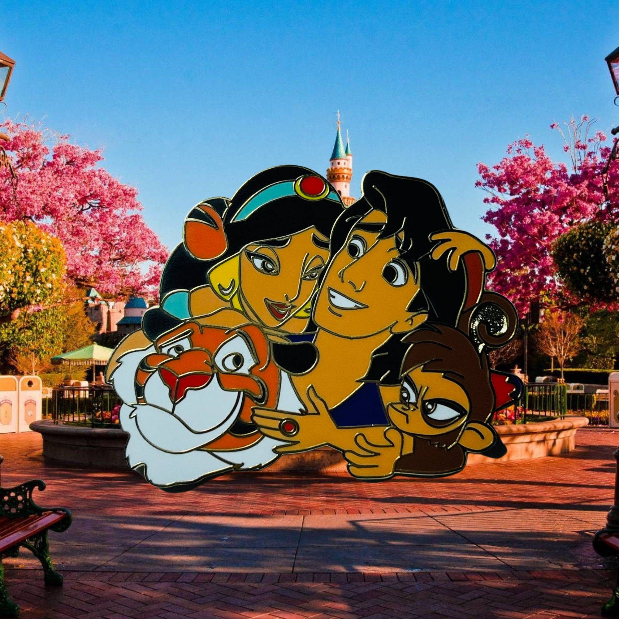 Pin – Princesa Jasmine Abu y Rajah de Aladdin – Disney Fantasy