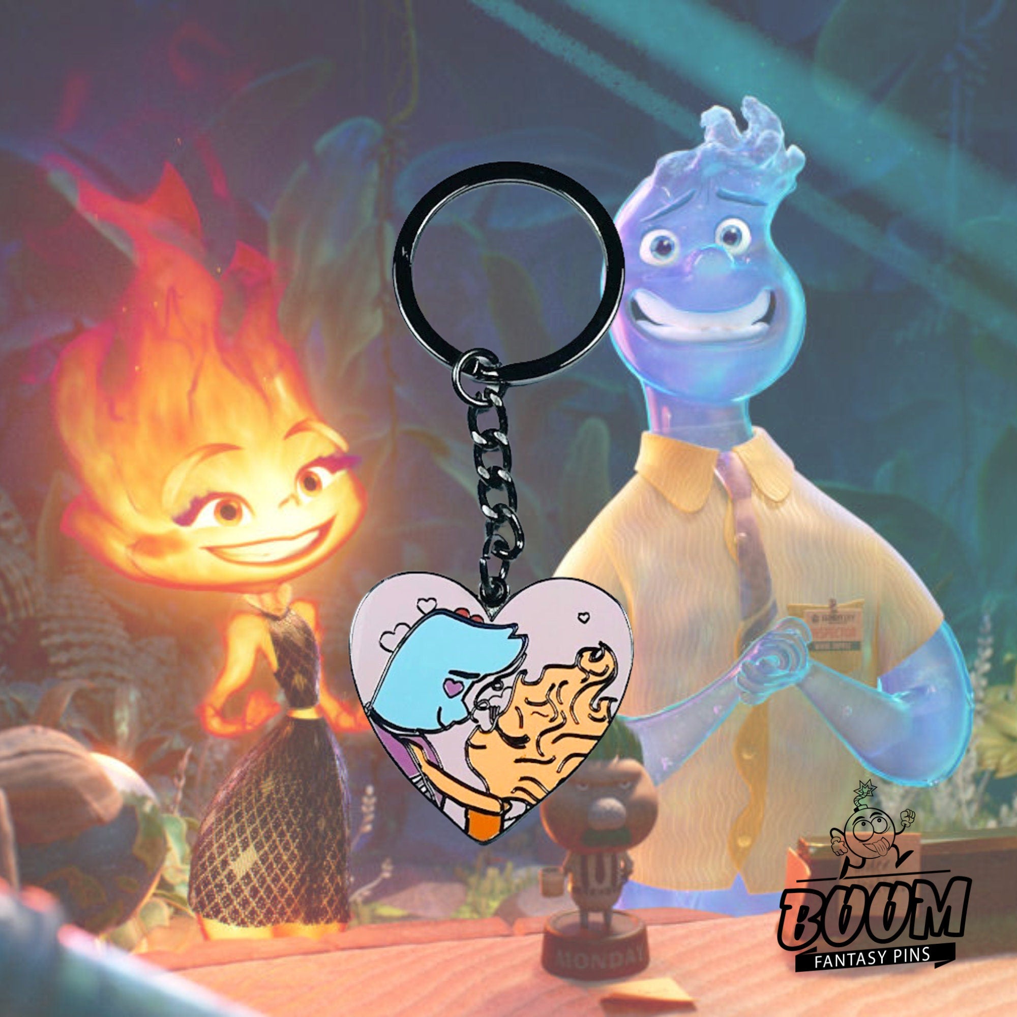 Llavero – Ember y Lake de Elemental – Disney Fantasy
