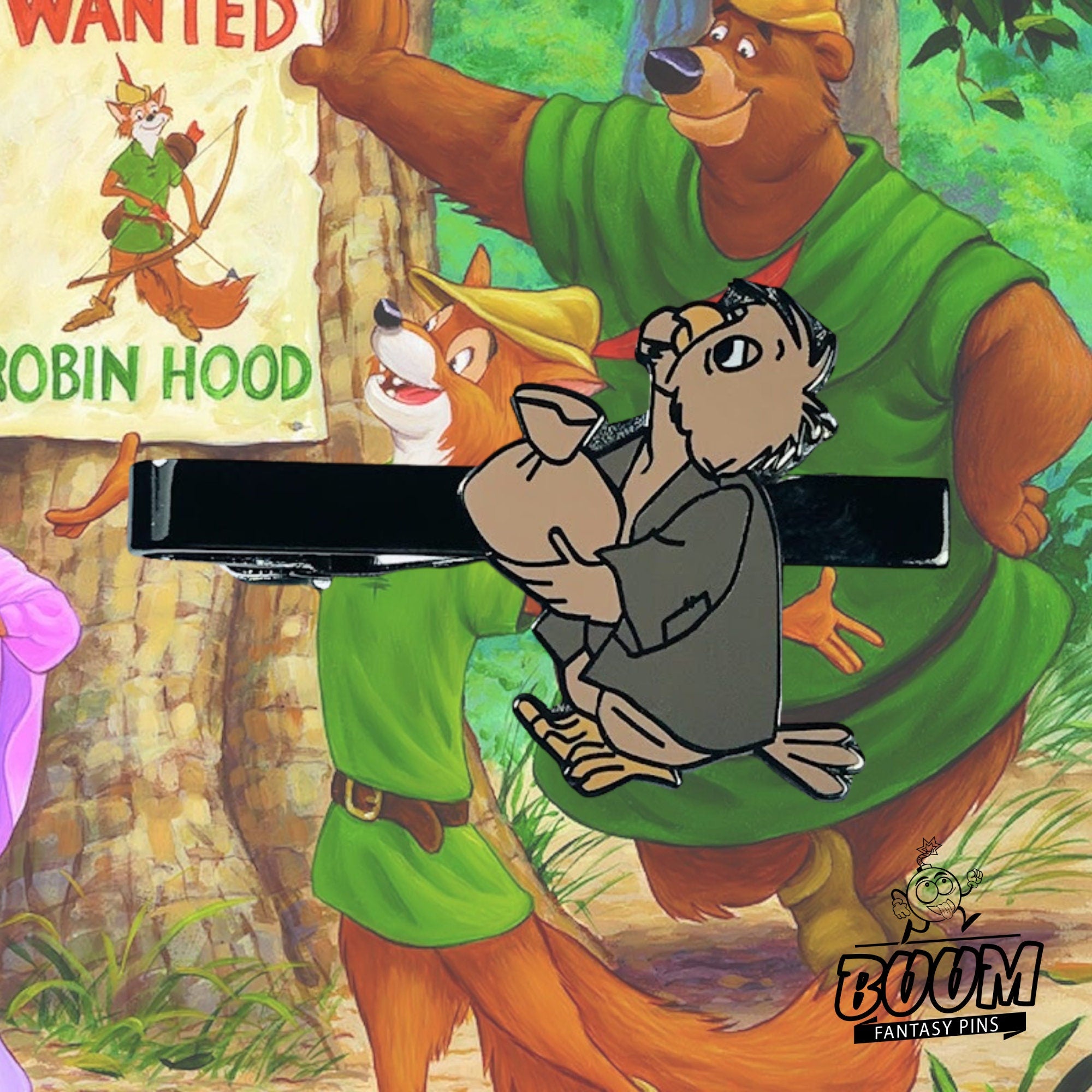Pinza de corbata – Pájaro con bolso de Robin Hood – Disney Fantasy