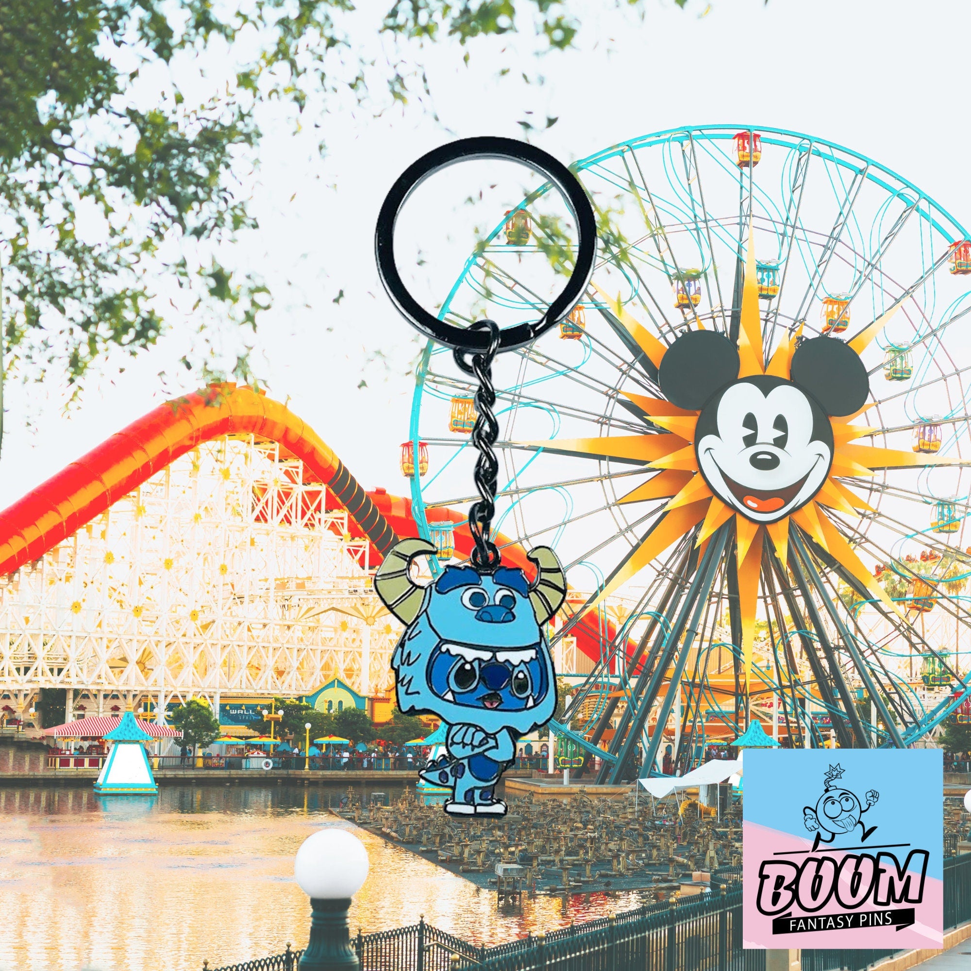 Llavero – Stitch como James P. Sullivan de Lilo &amp; Stitch – Disney Fantasy