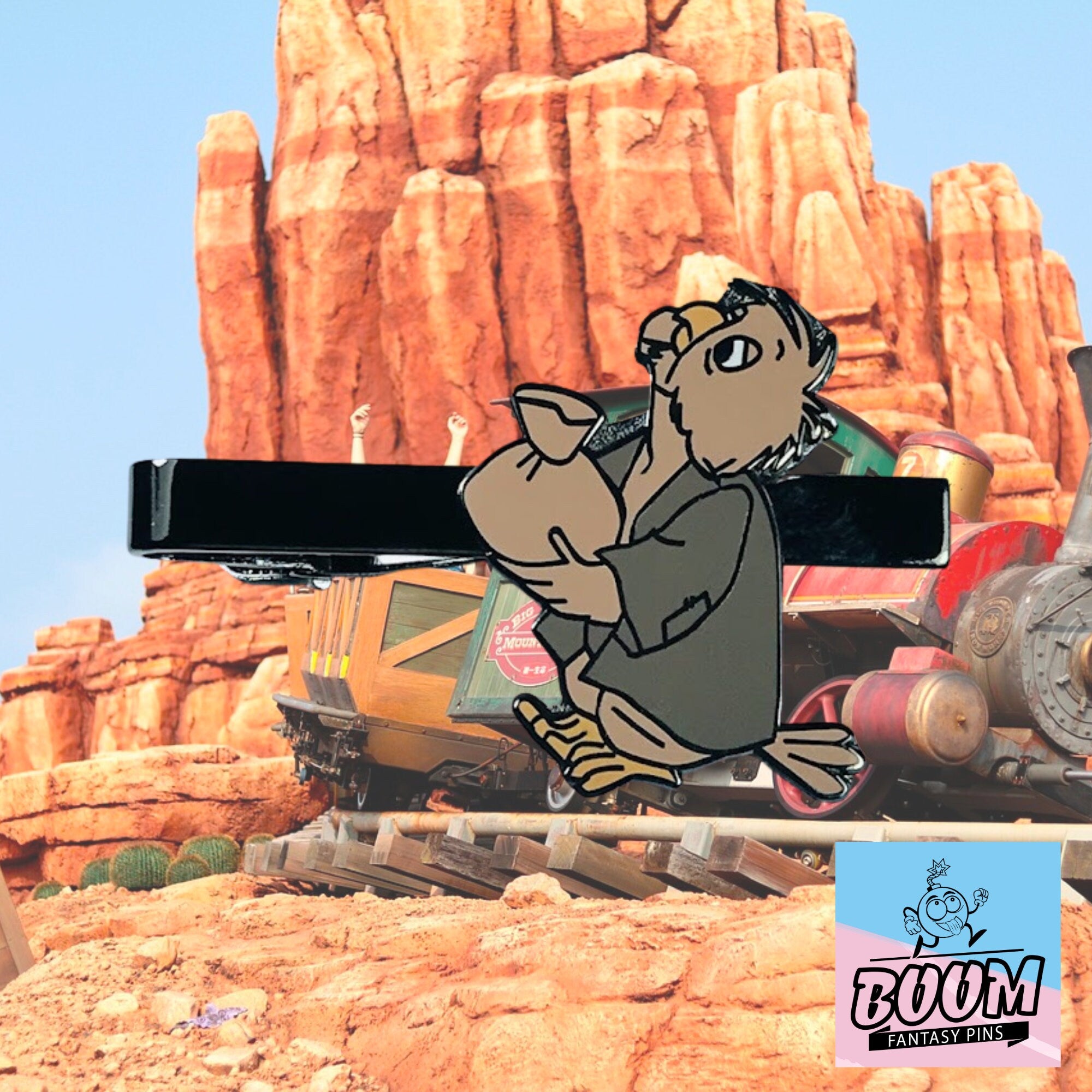 Pinza de corbata – Pájaro con bolso de Robin Hood – Disney Fantasy