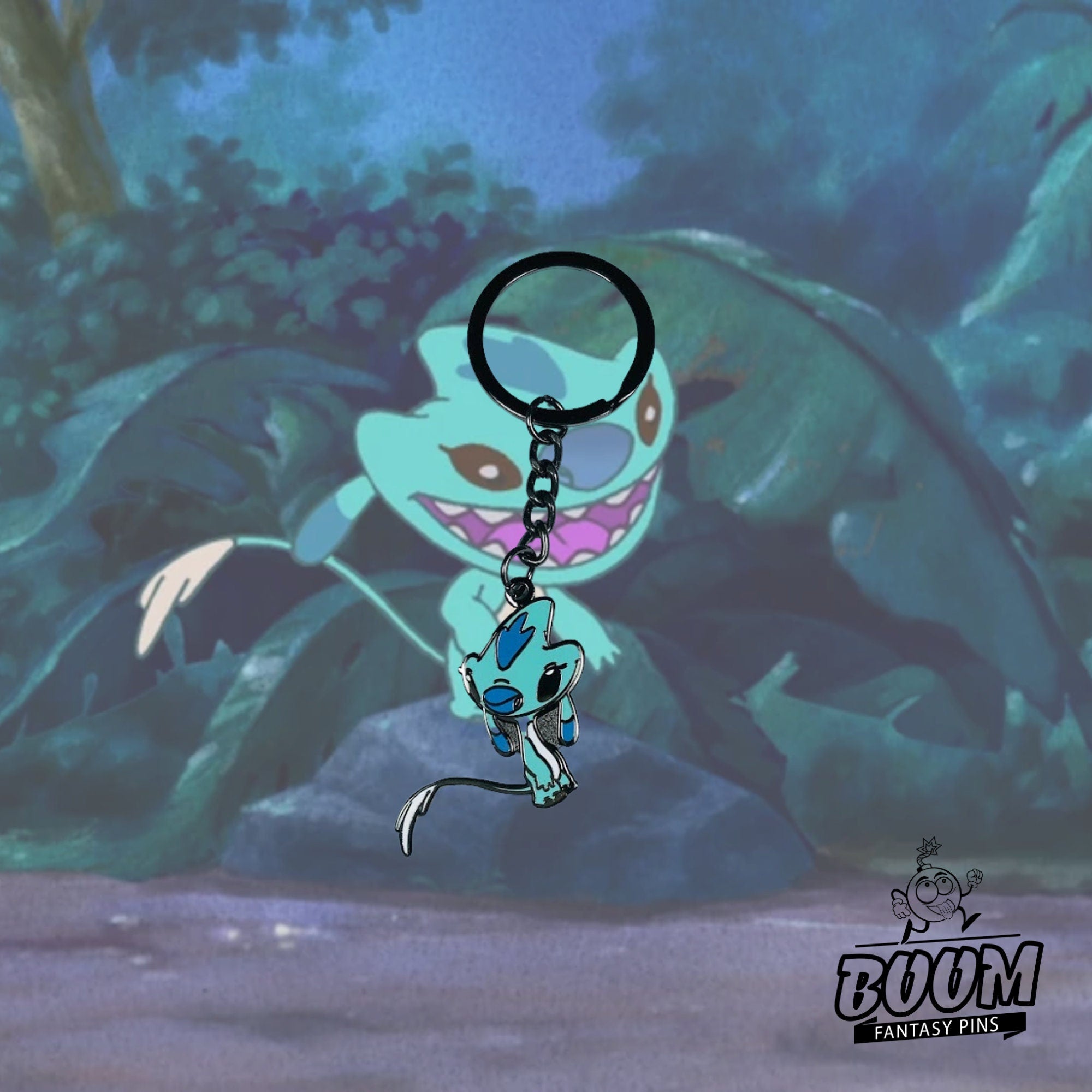 Llavero: Stitch, Bella y Experimento 248 de Lilo &amp; Stitch – Disney Fantasy